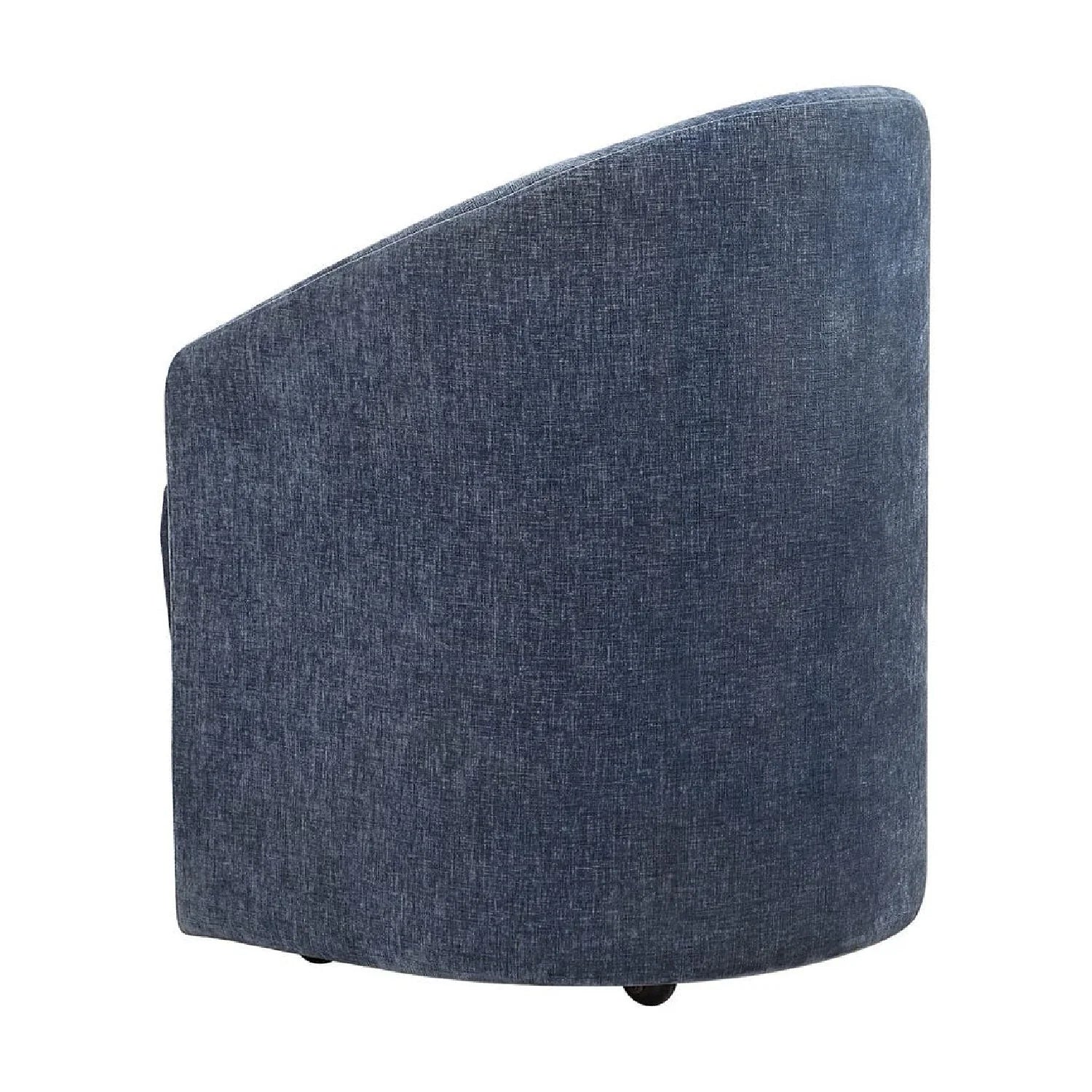 Luxury Velvet Barrel Wheeled Dining Chair European Style for Villa