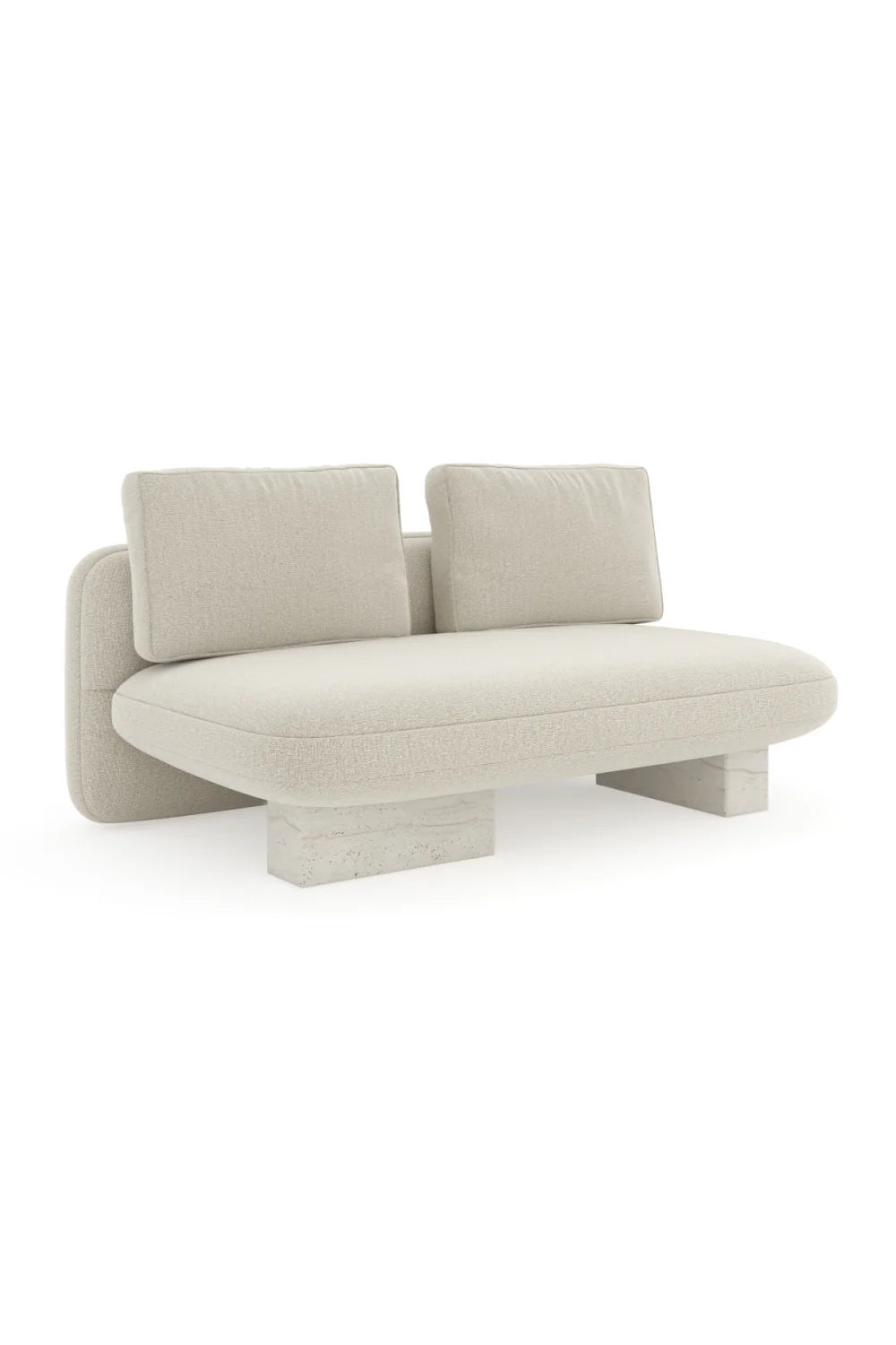 Luxury Velvet Bumper Loveseat Modern Italian Style for Villa
