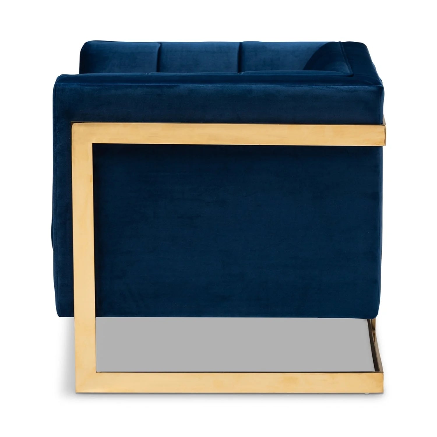 Luxury Velvet Button Tufted Accent Chair Modern Italian Style for Villa