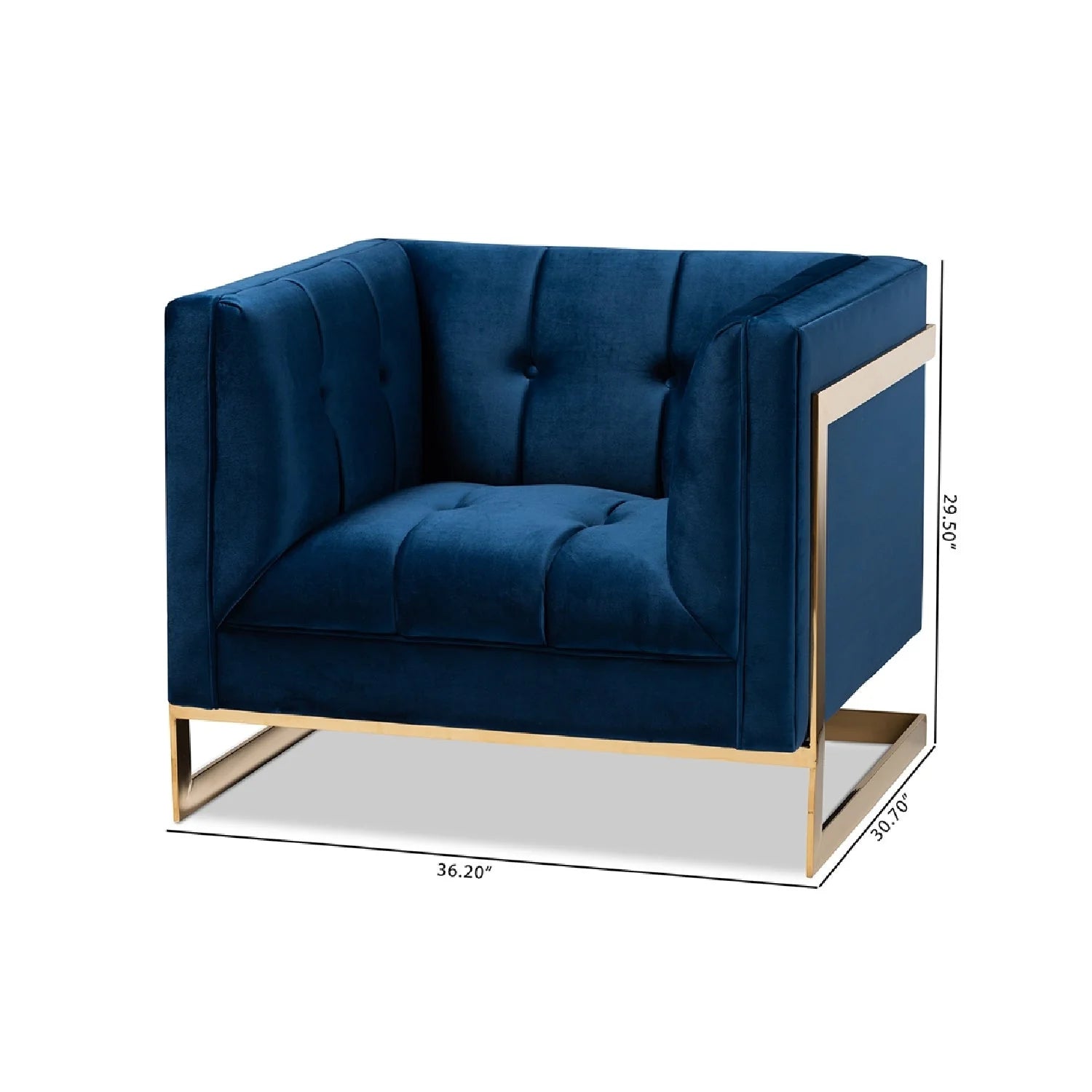 Luxury Velvet Button Tufted Accent Chair Modern Italian Style for Villa