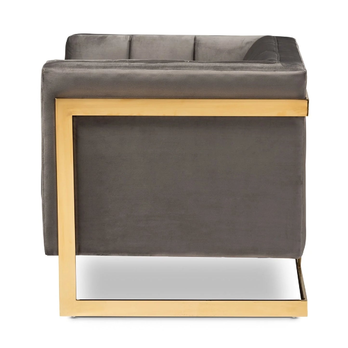 Luxury Velvet Button Tufted Accent Chair Modern Italian Style for Villa