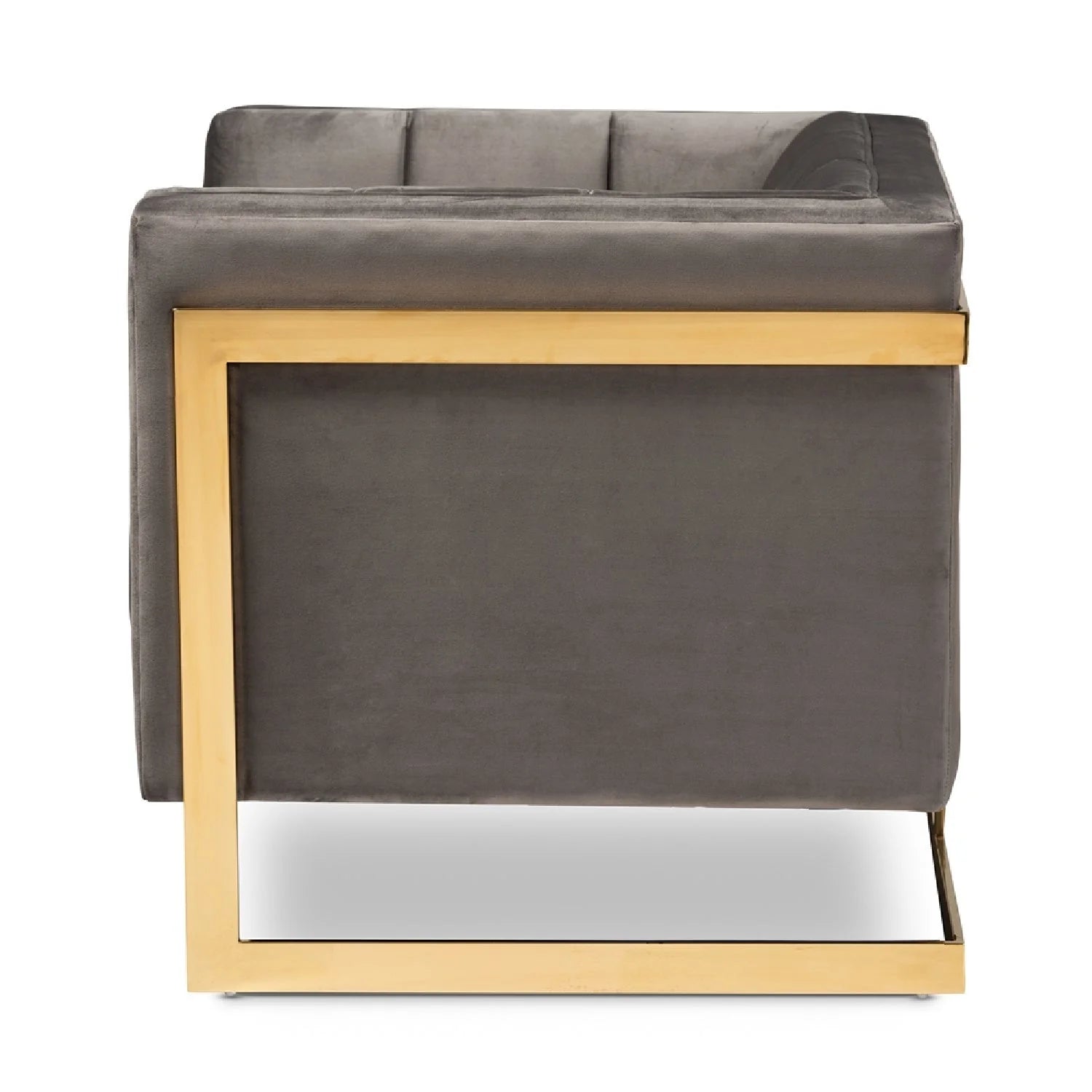 Luxury Velvet Button Tufted Accent Chair Modern Italian Style for Villa