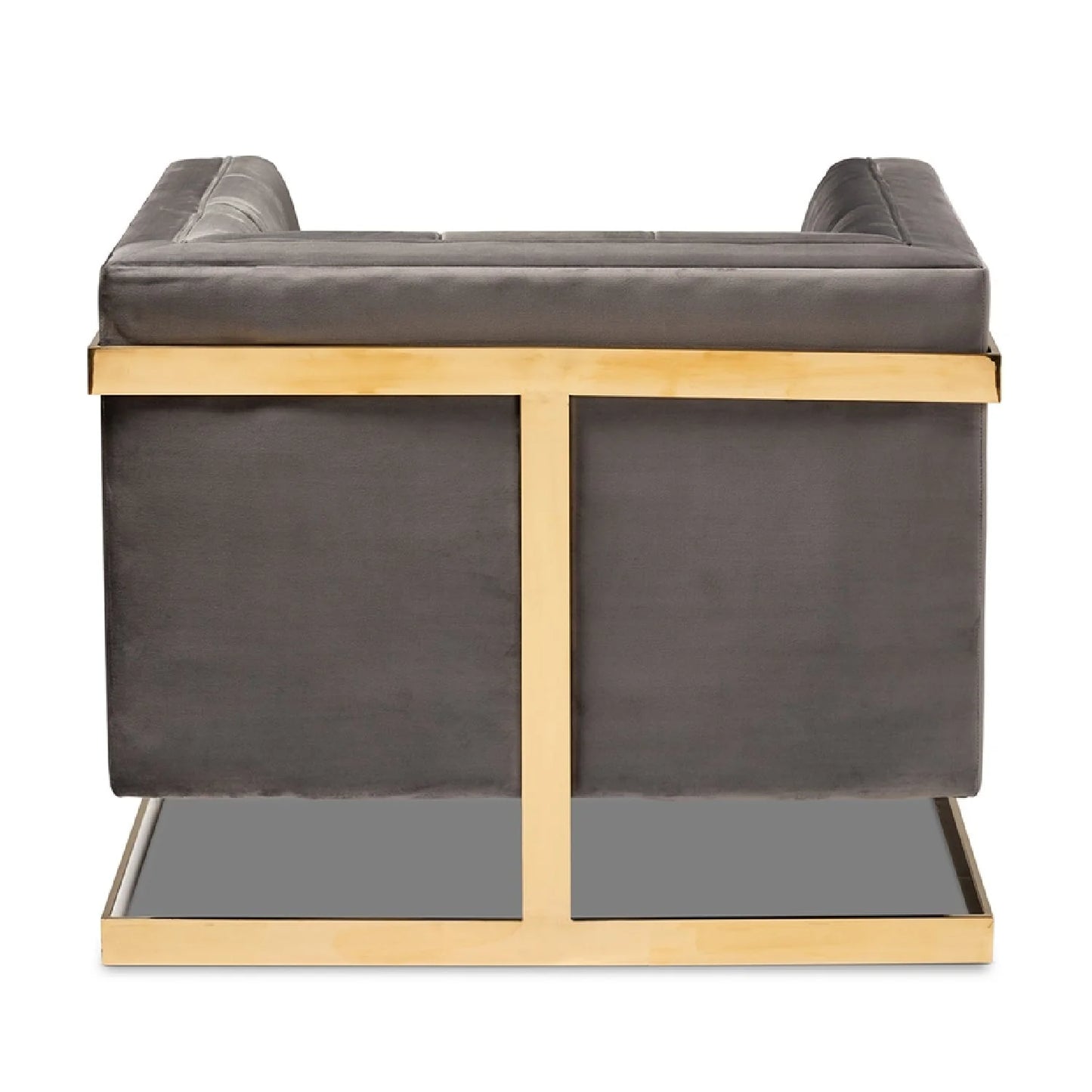 Luxury Velvet Button Tufted Accent Chair Modern Italian Style for Villa