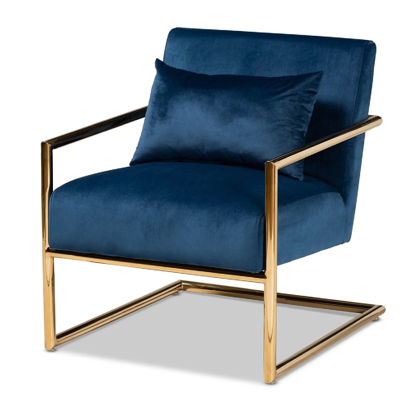 Luxury Velvet Cantilevered Lounge Chair Modern Italian Style for Villa