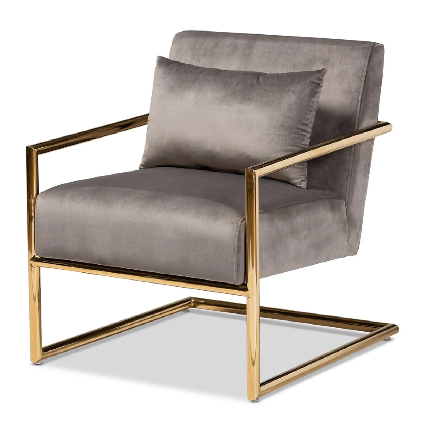 Luxury Velvet Cantilevered Lounge Chair Modern Italian Style for Villa