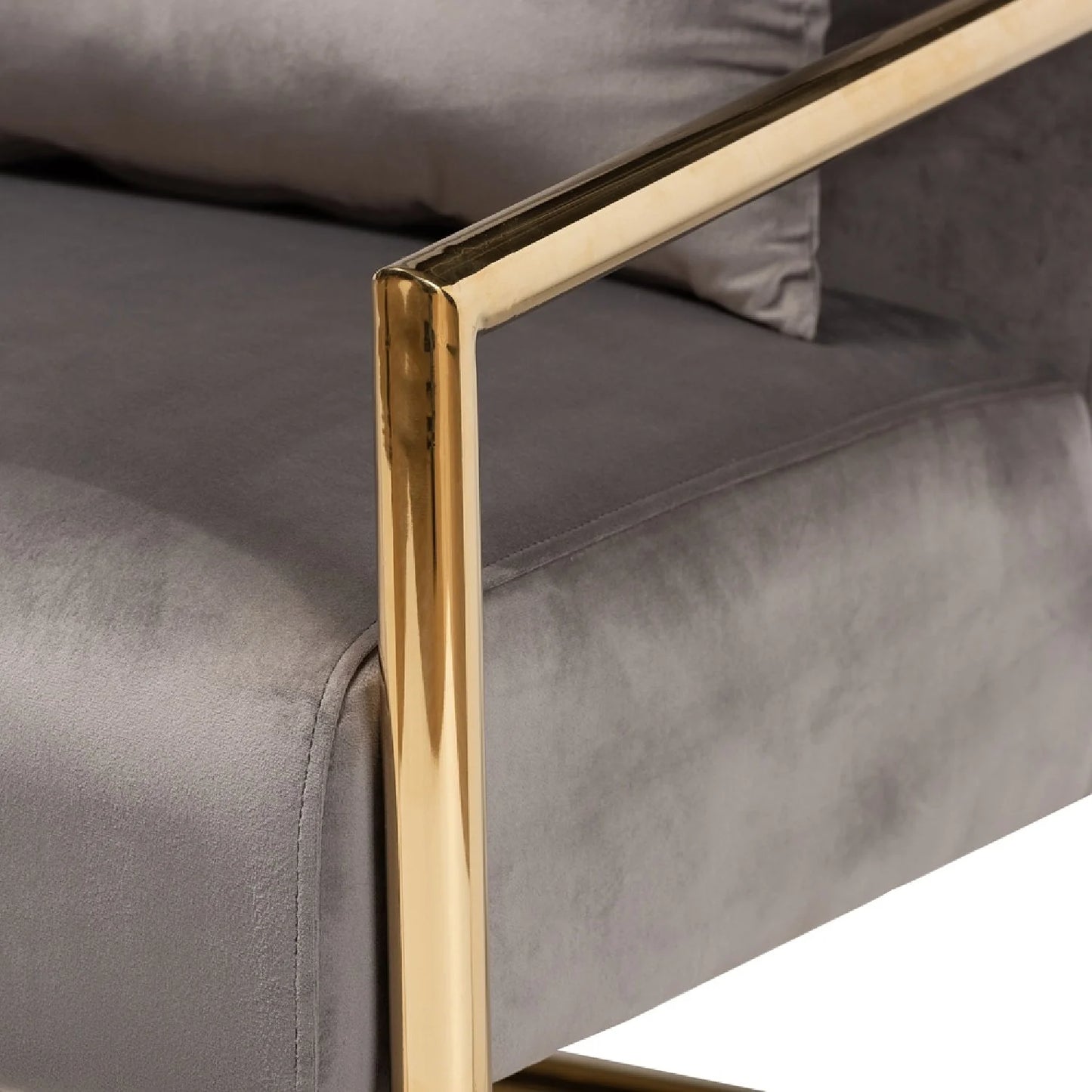 Luxury Velvet Cantilevered Lounge Chair Modern Italian Style for Villa