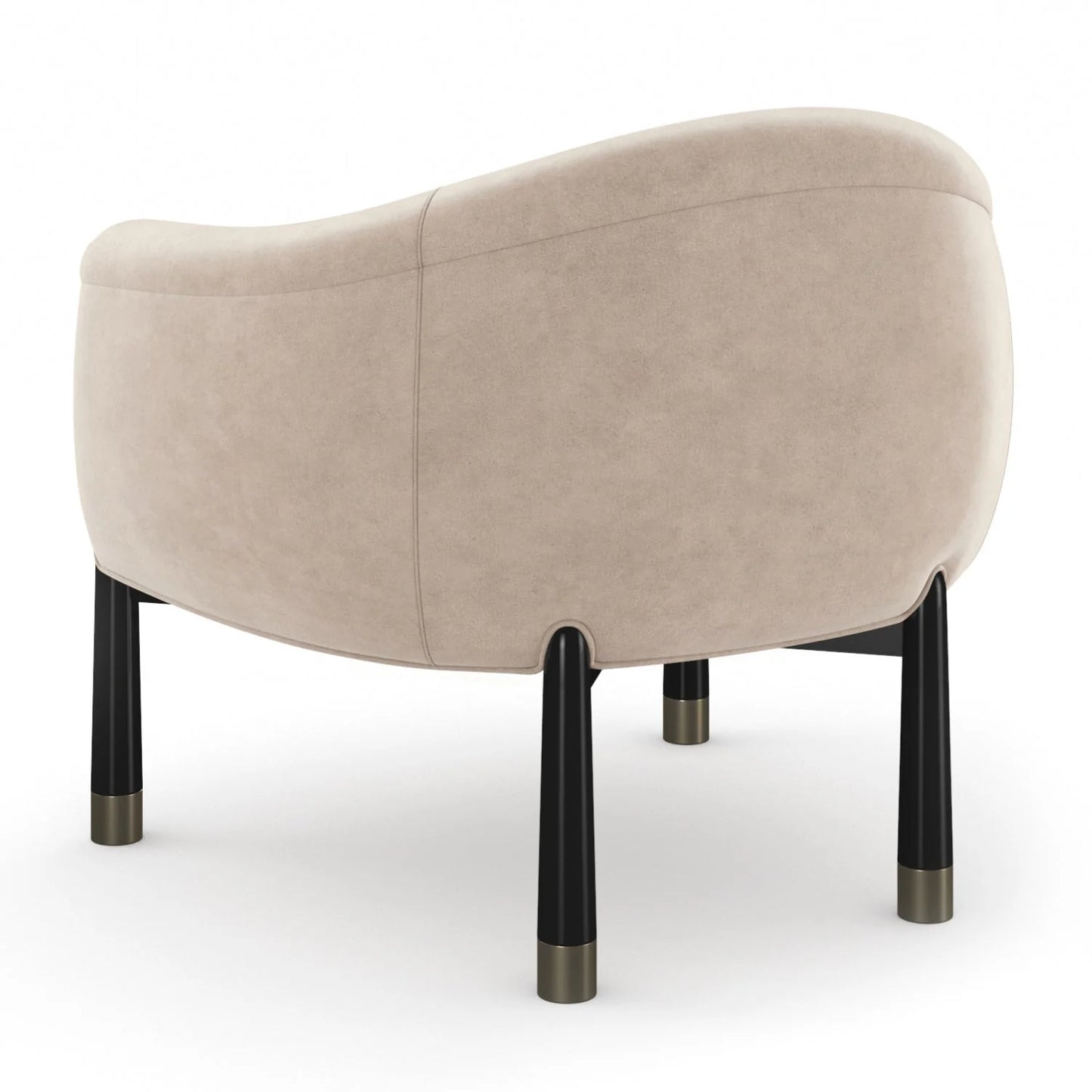 Luxury Velvet Curved Accent Chair Modern Italian Style for Villa
