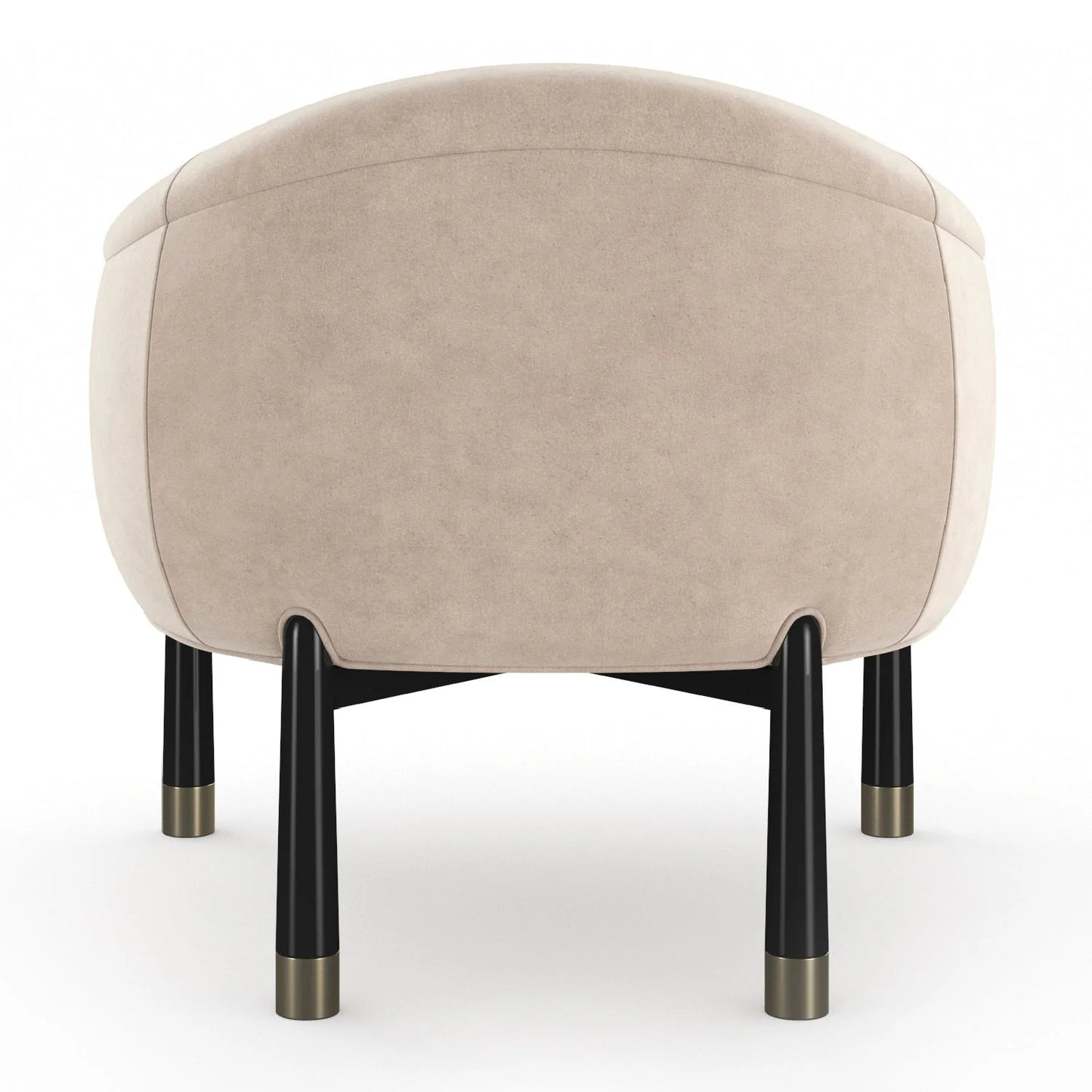 Luxury Velvet Curved Accent Chair Modern Italian Style for Villa