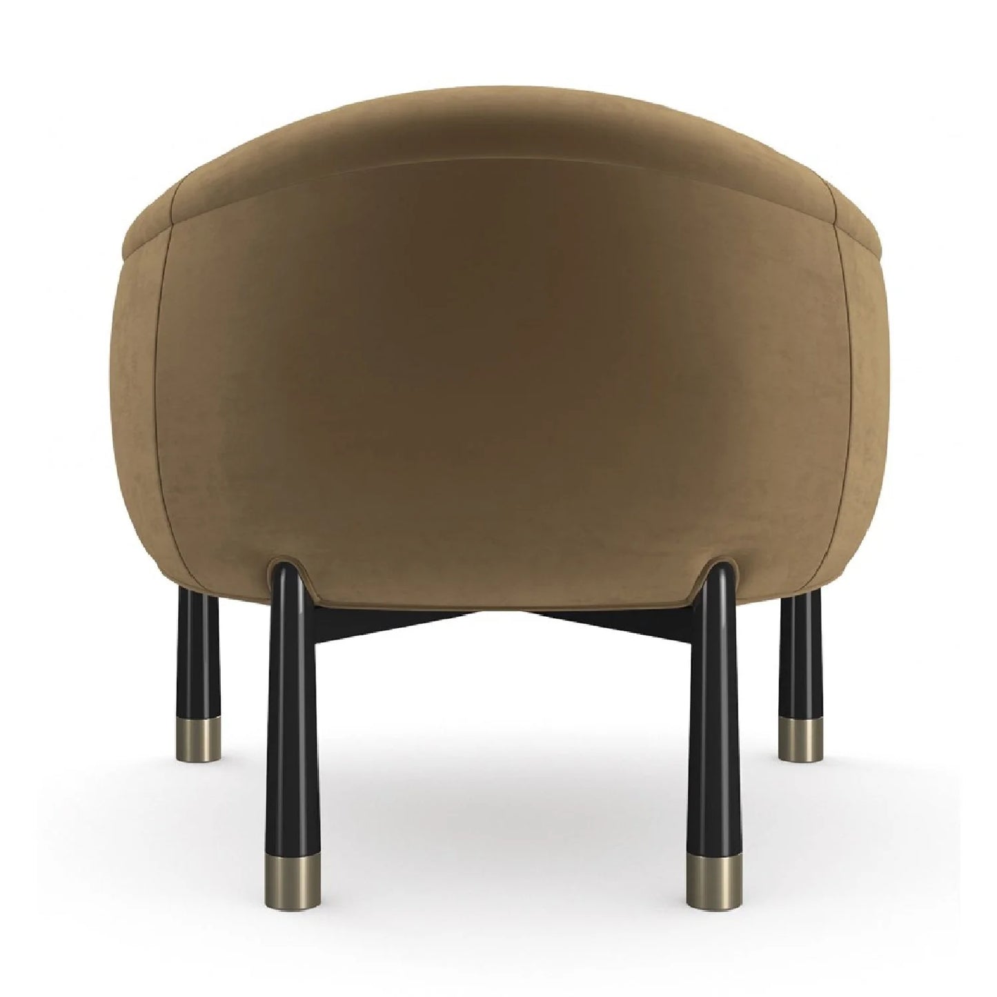 Luxury Velvet Curved Accent Chair Modern Italian Style for Villa
