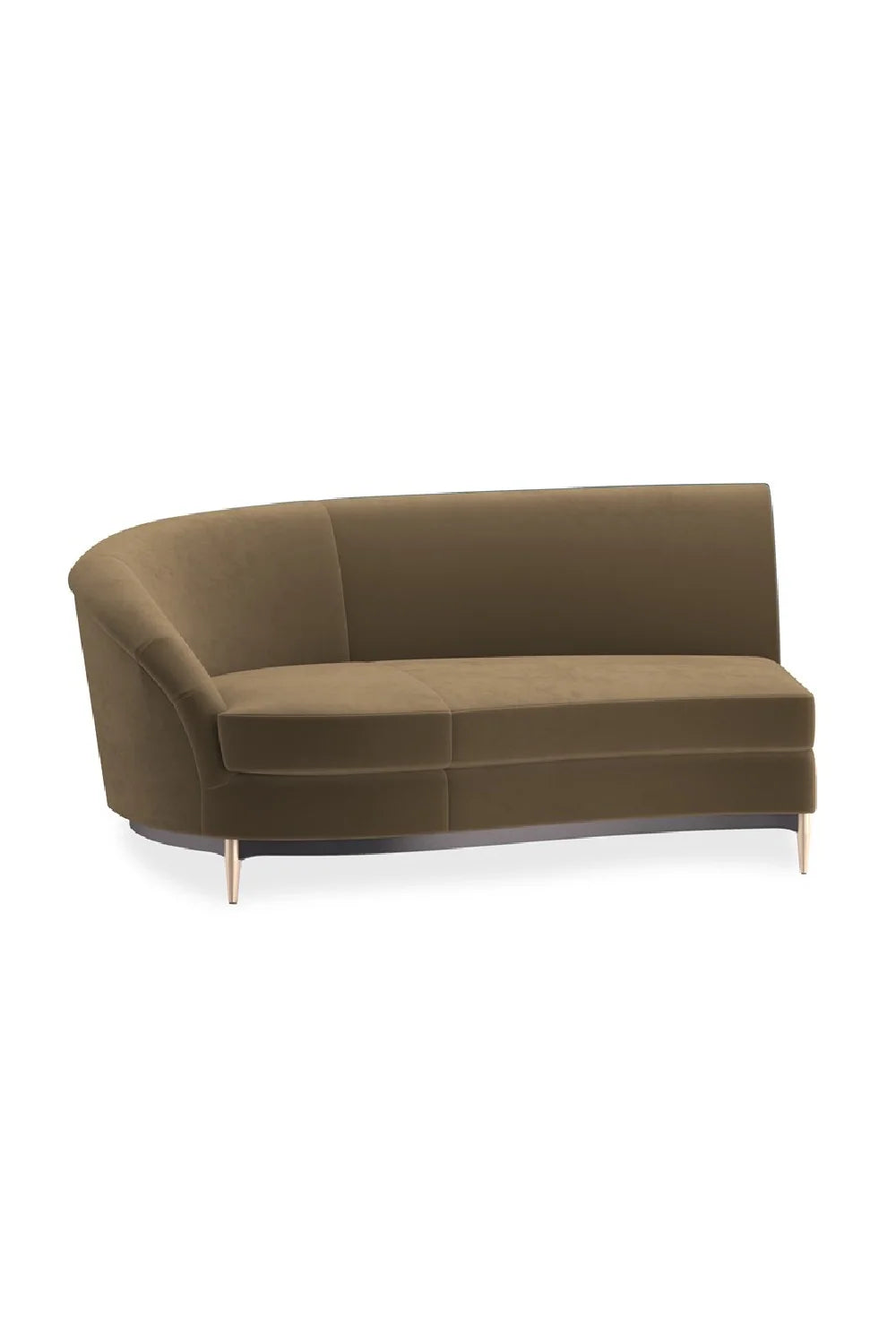 Luxury Velvet Fabric Sectional Sofa Modern Italian Style for Villa