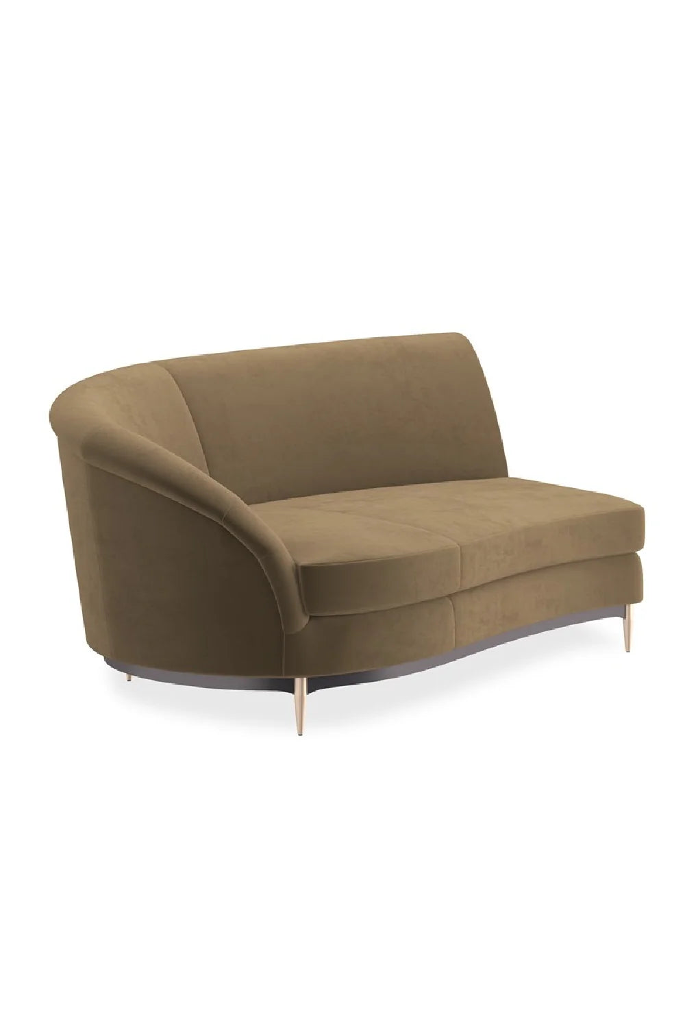 Luxury Velvet Fabric Sectional Sofa Modern Italian Style for Villa
