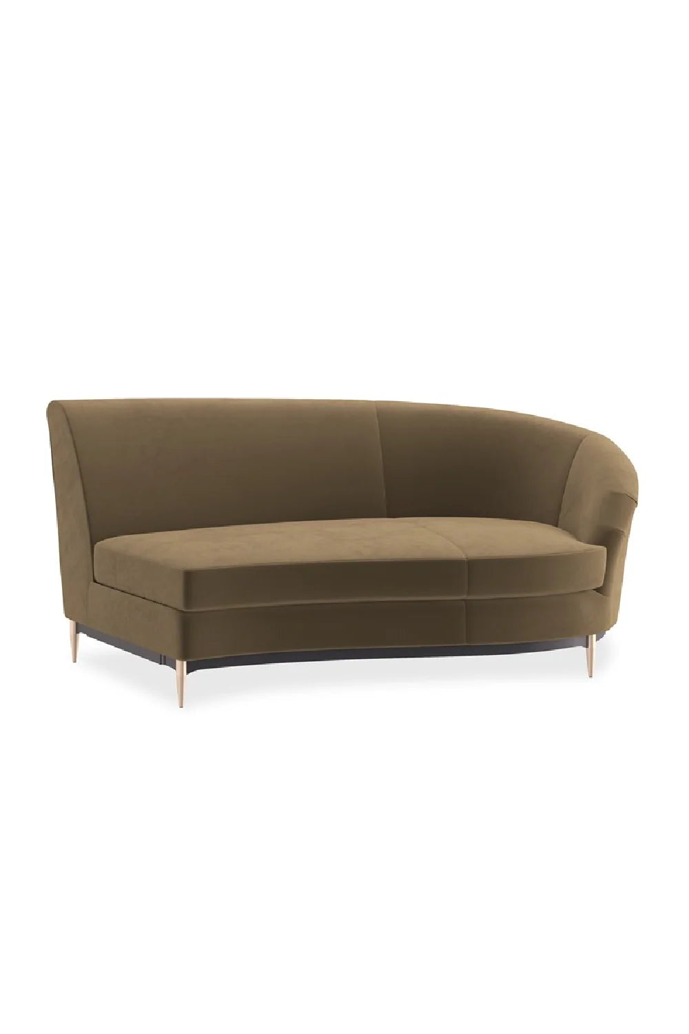 Luxury Velvet Fabric Sectional Sofa Modern Italian Style for Villa
