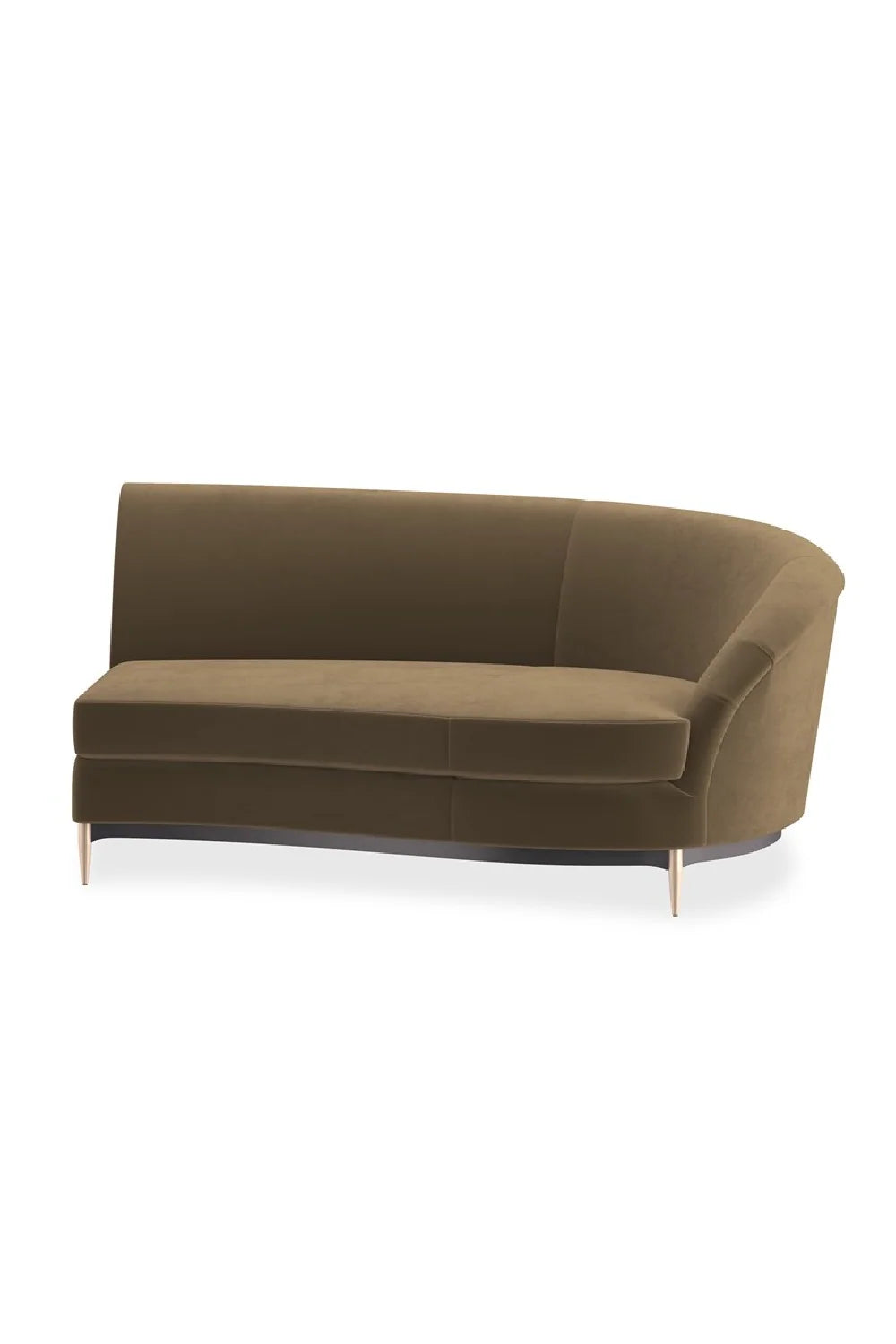 Luxury Velvet Fabric Sectional Sofa Modern Italian Style for Villa
