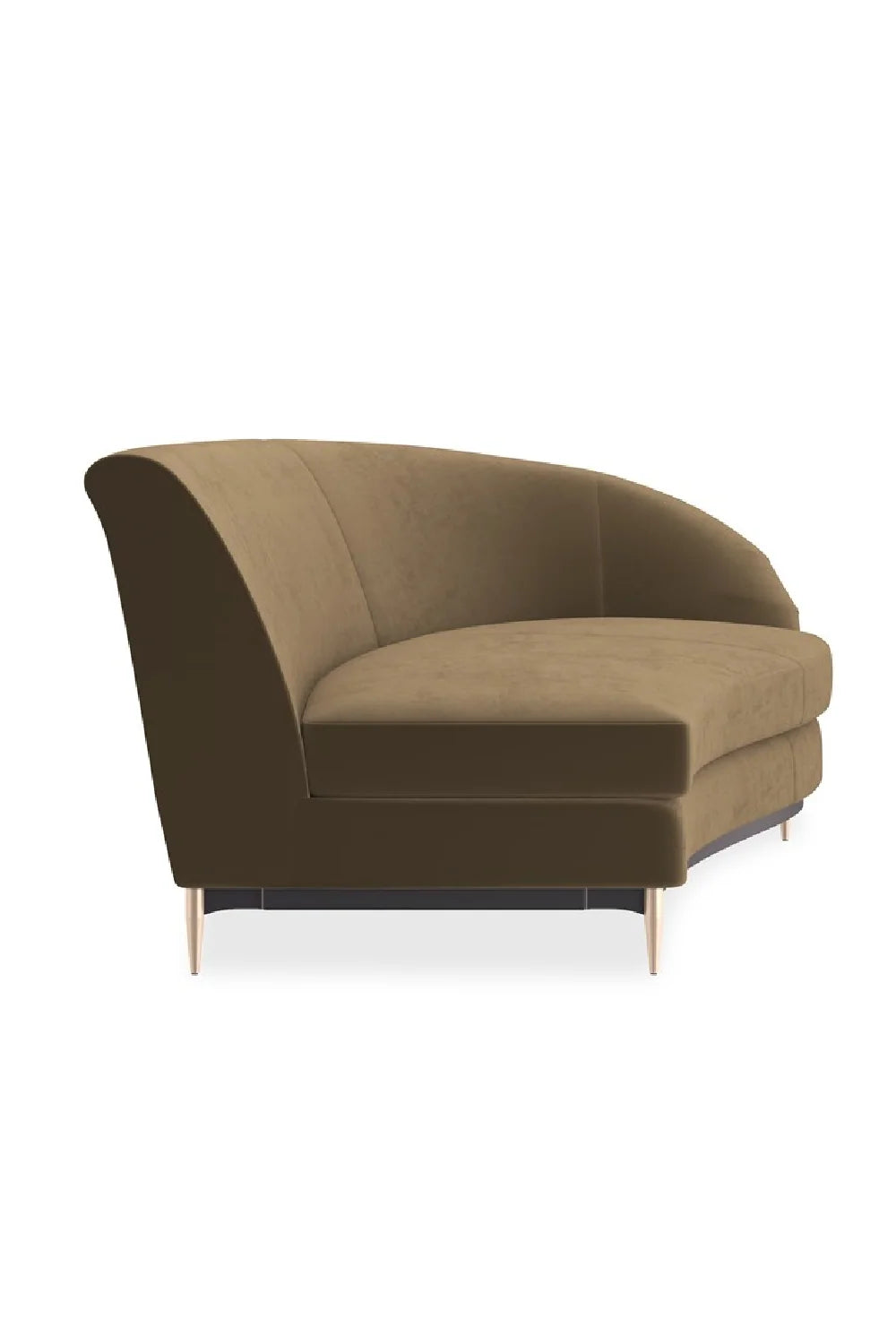 Luxury Velvet Fabric Sectional Sofa Modern Italian Style for Villa