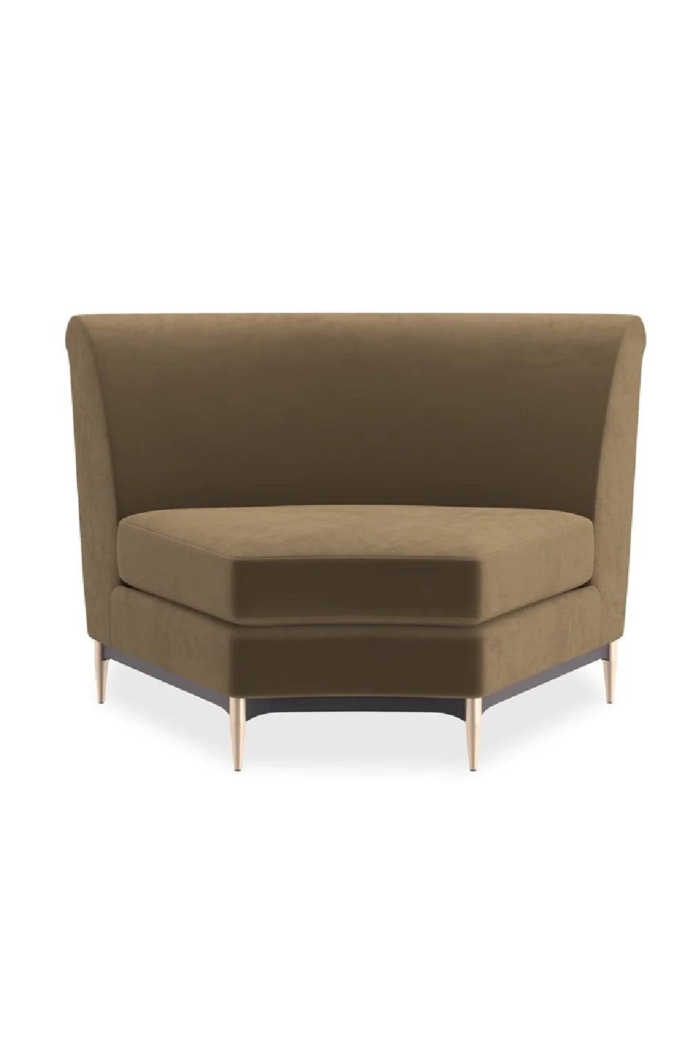 Luxury Velvet Fabric Sectional Sofa Modern Italian Style for Villa