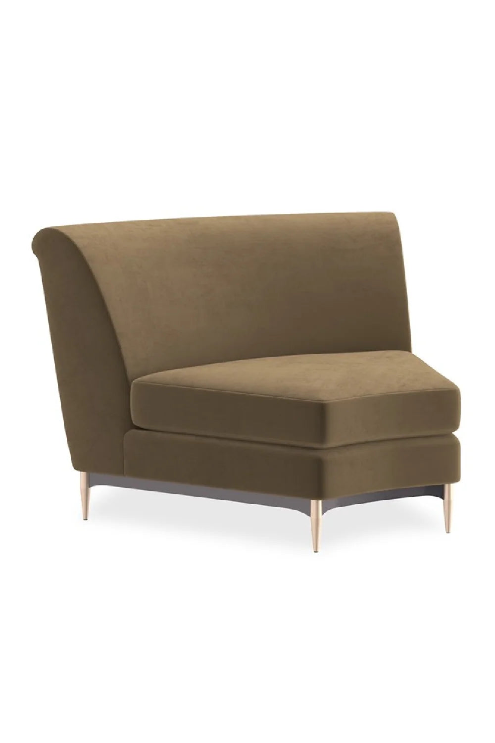 Luxury Velvet Fabric Sectional Sofa Modern Italian Style for Villa