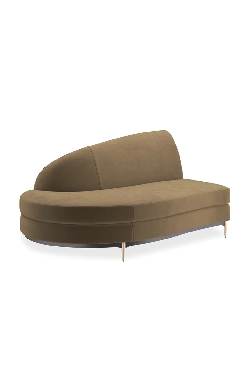 Luxury Velvet Fabric Sectional Sofa Modern Italian Style for Villa