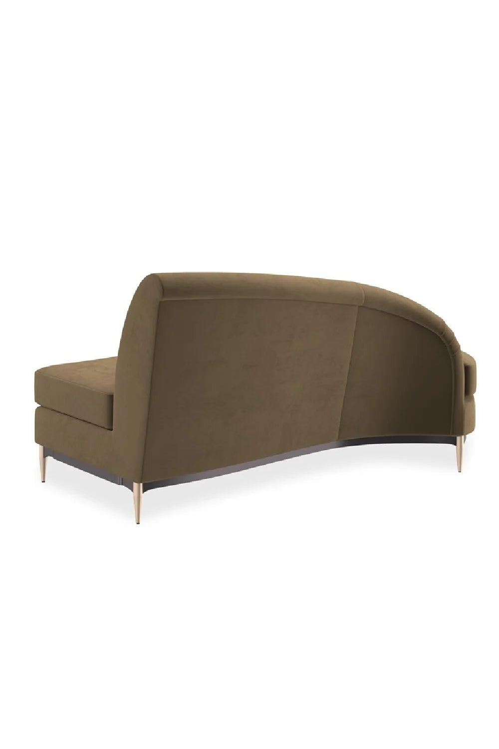 Luxury Velvet Fabric Sectional Sofa Modern Italian Style for Villa
