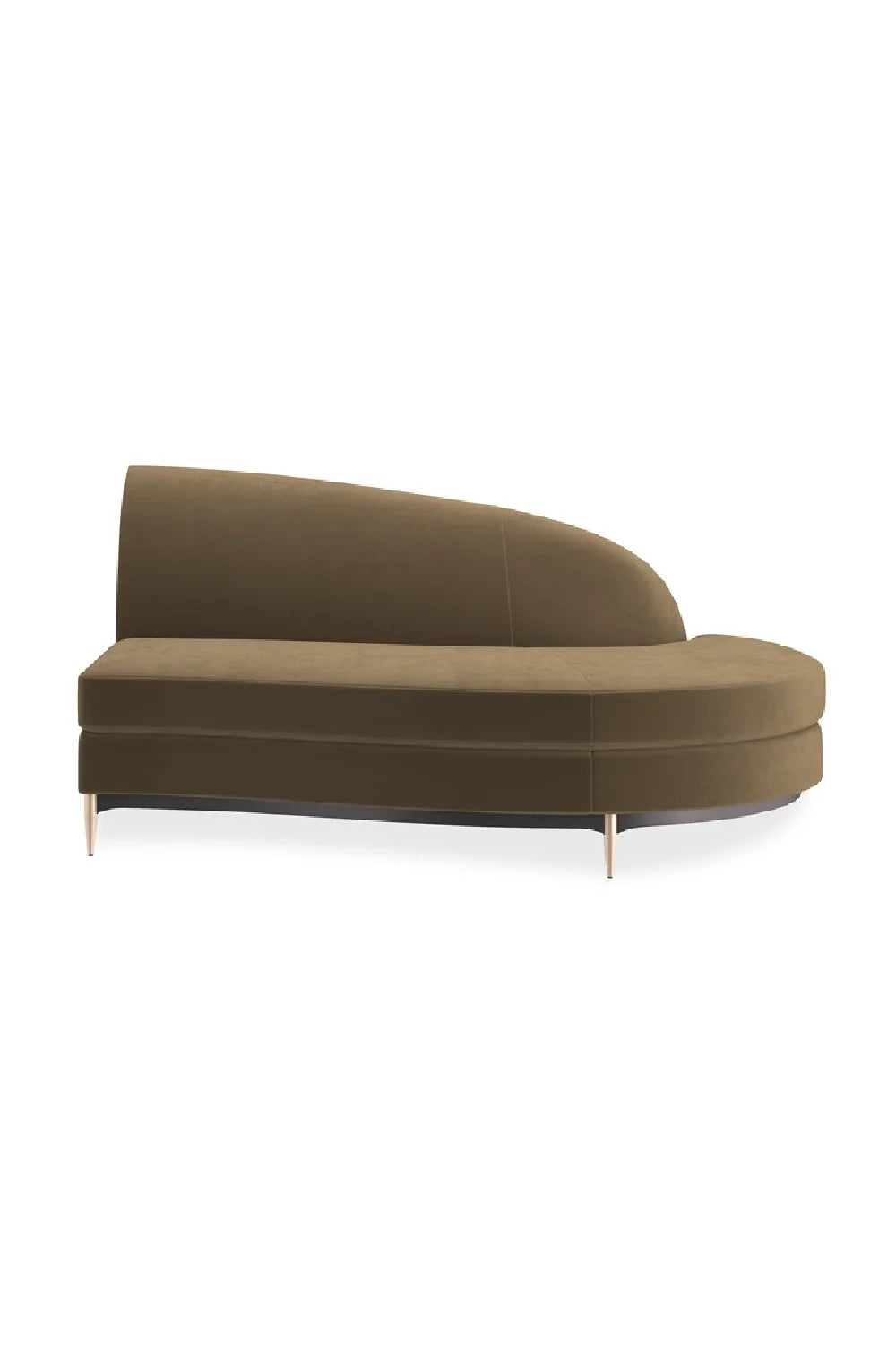 Luxury Velvet Fabric Sectional Sofa Modern Italian Style for Villa