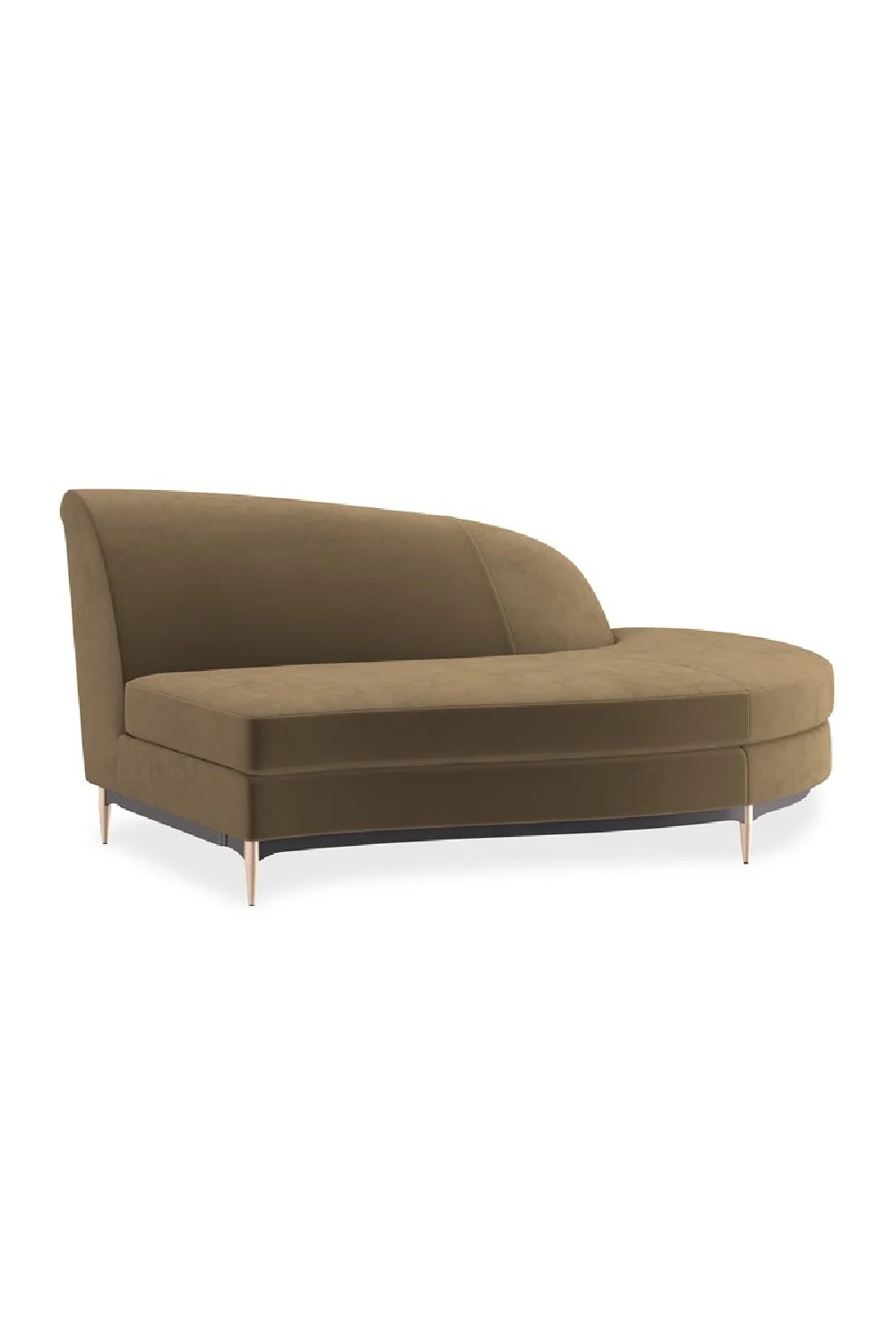 Luxury Velvet Fabric Sectional Sofa Modern Italian Style for Villa