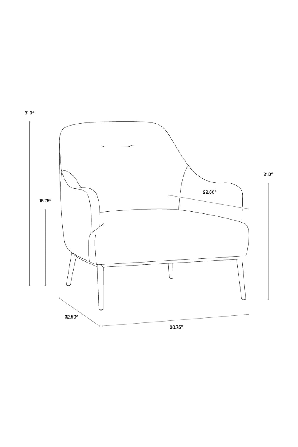 Luxury Velvet Lounge Chair Modern Italian Style for Villa