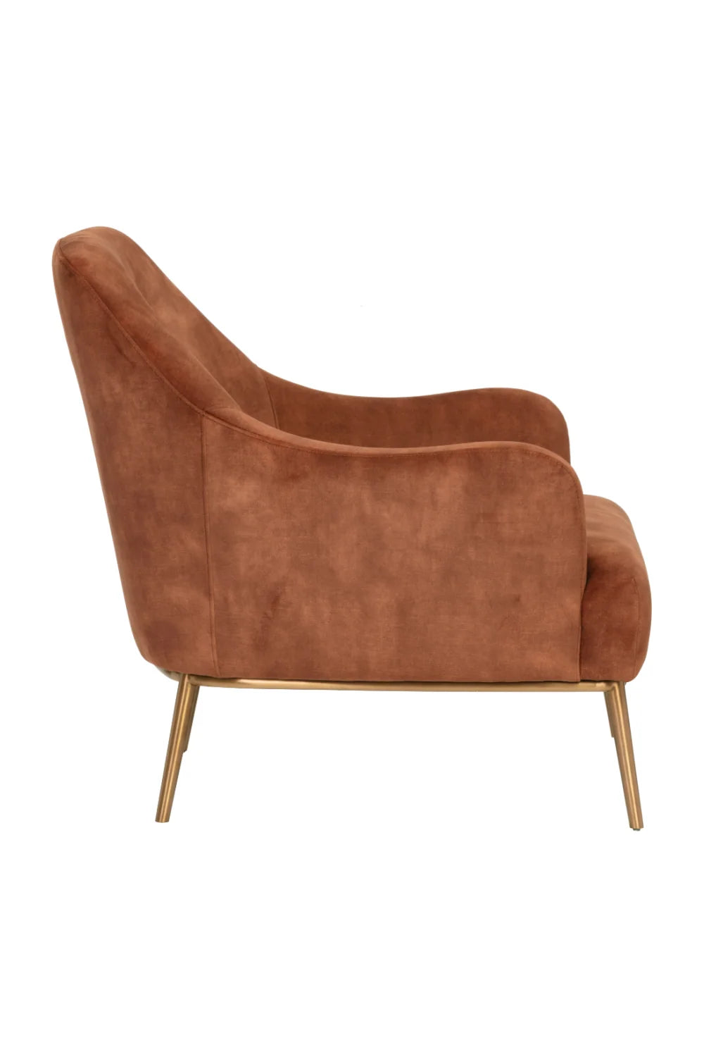 Luxury Velvet Lounge Chair Modern Italian Style for Villa