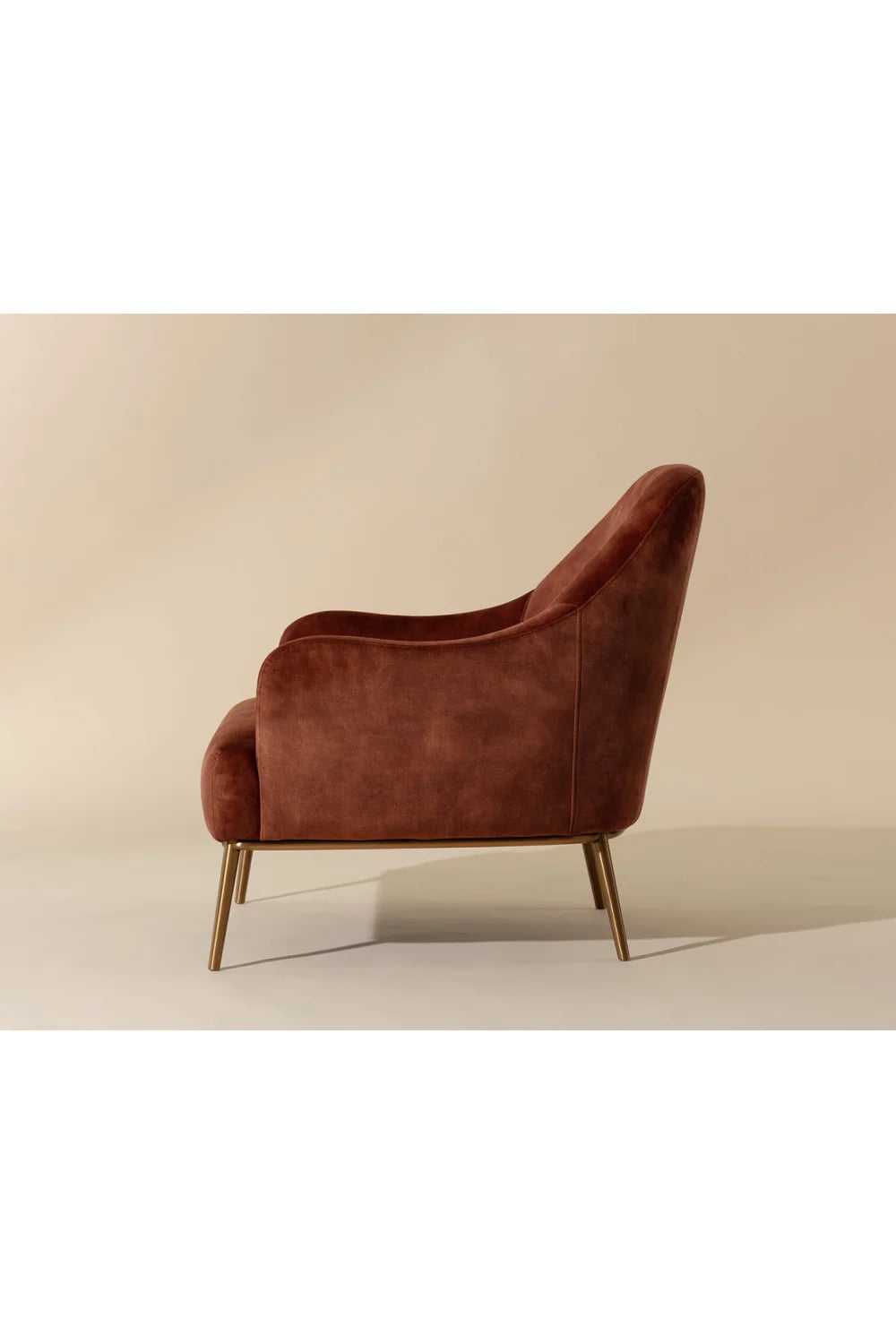 Luxury Velvet Lounge Chair Modern Italian Style for Villa