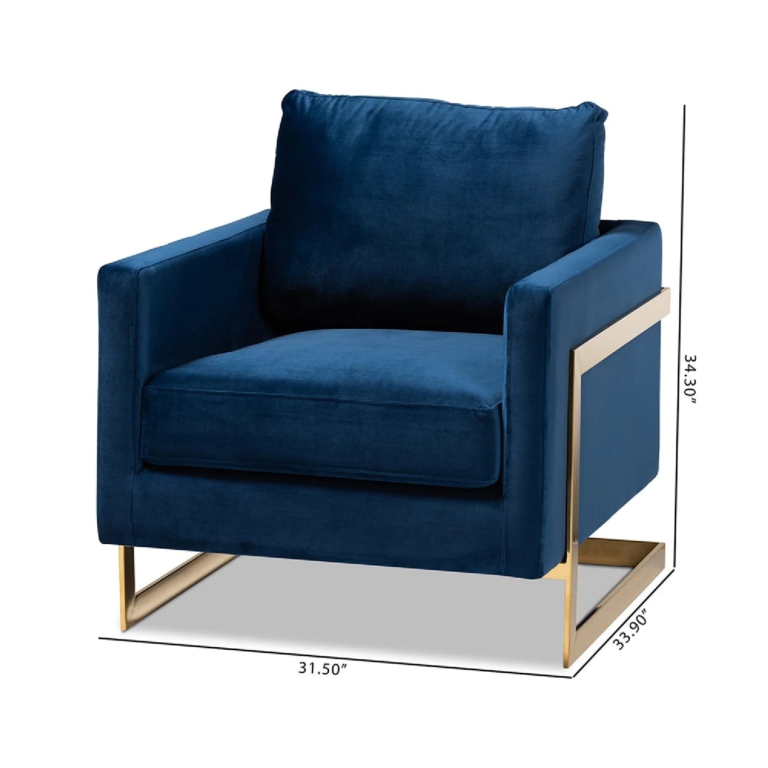 Luxury Velvet Matteo Accent Chair Modern Italian Style for Villa