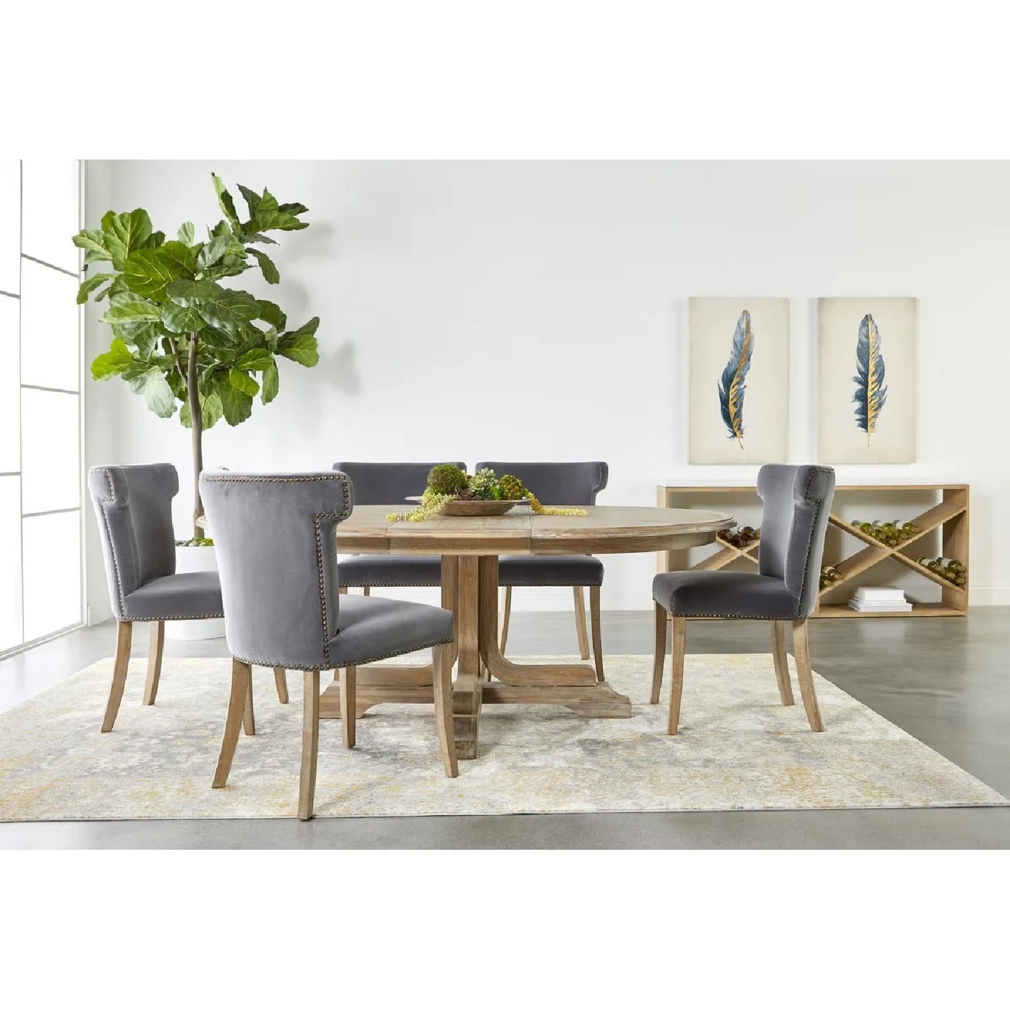 Luxury Velvet Modern Dining Chair European Style for Villa