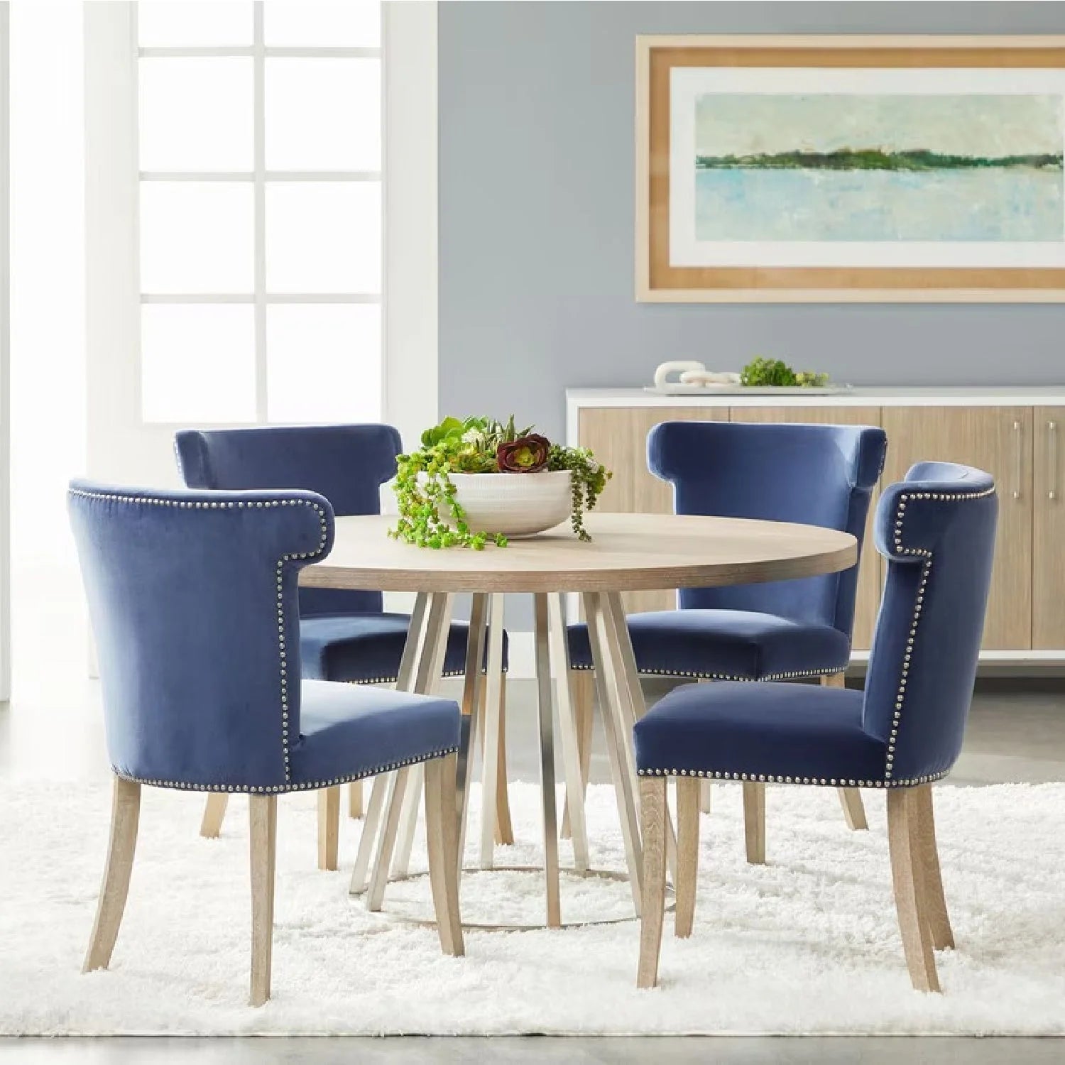 Luxury Velvet Modern Dining Chair European Style for Villa