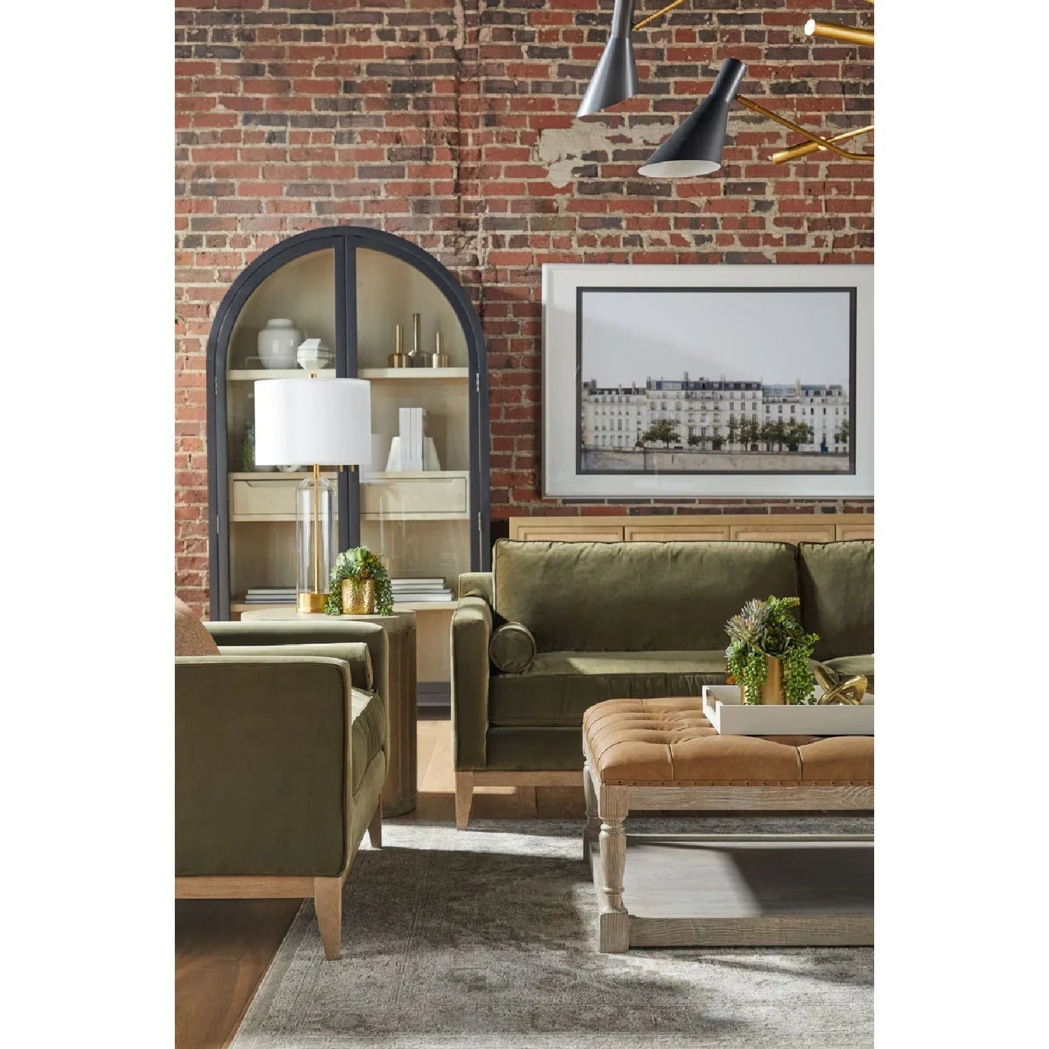 Luxury Velvet Modern Post-Modern Sofa Modern Italian Style for Villa