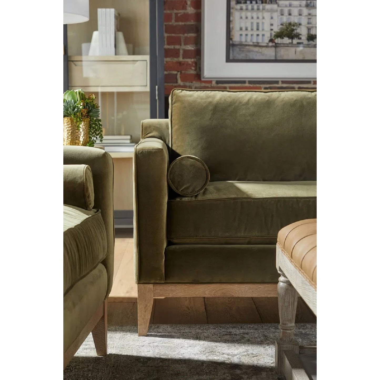 Luxury Velvet Modern Post-Modern Sofa Modern Italian Style for Villa