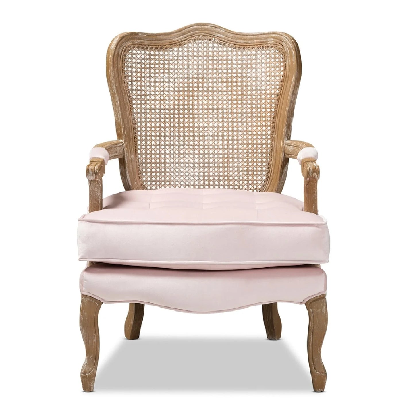 Luxury Velvet Oak Accent Chair European Style for Villa