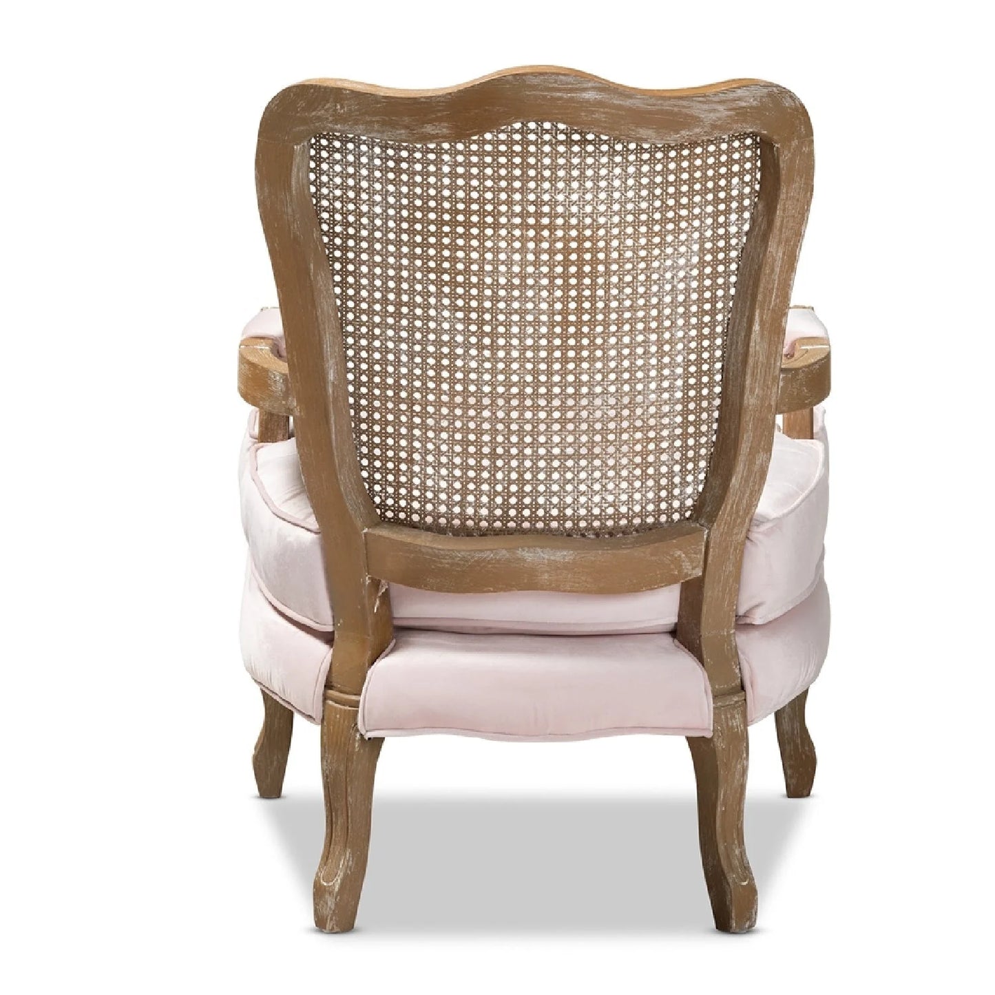 Luxury Velvet Oak Accent Chair European Style for Villa