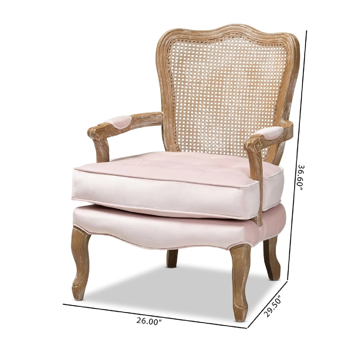 Luxury Velvet Oak Accent Chair European Style for Villa