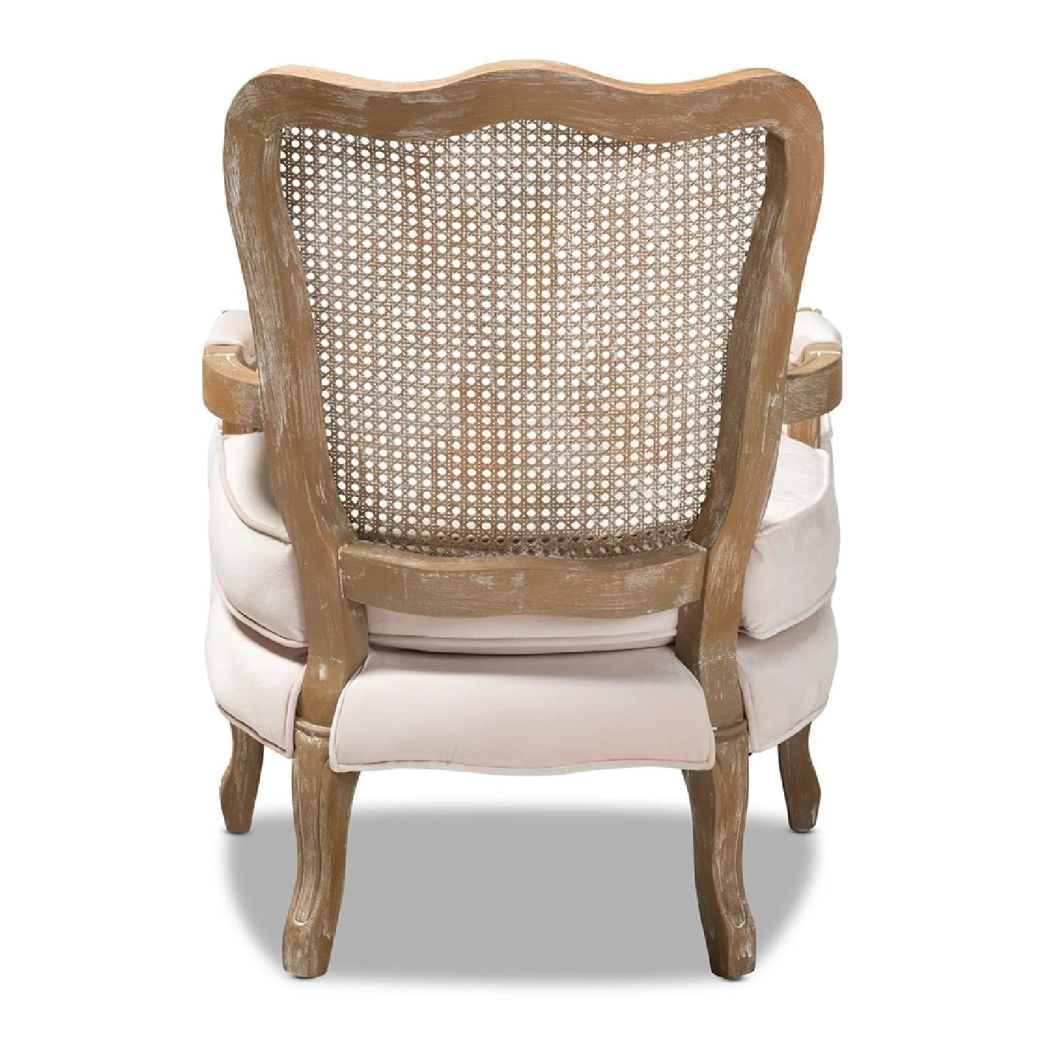Luxury Velvet Oak Accent Chair European Style for Villa
