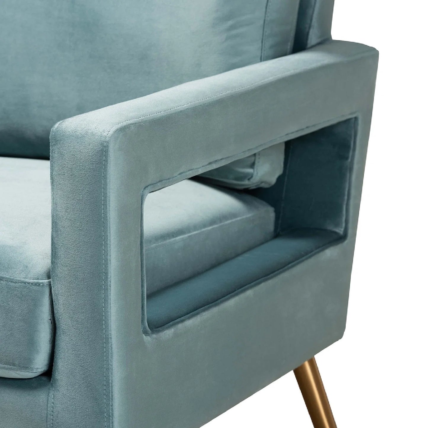 Luxury Velvet Open-Armed Accent Chair Modern Italian Style for Villa