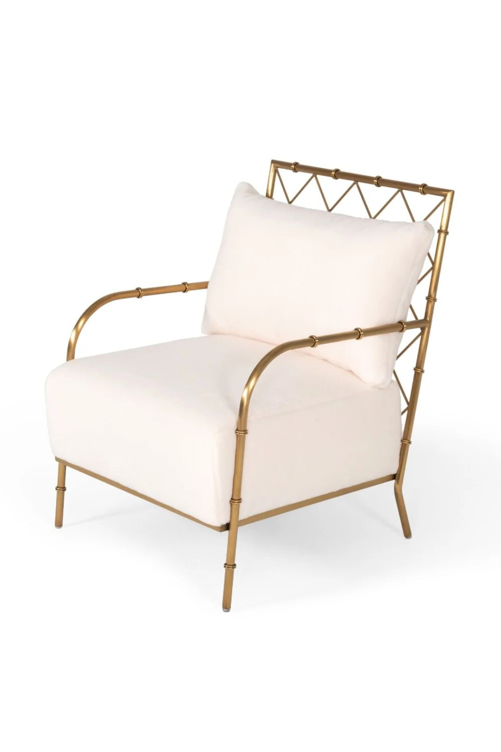 Luxury Velvet Padded Accent Lounge Chair Modern Italian Style for Villa