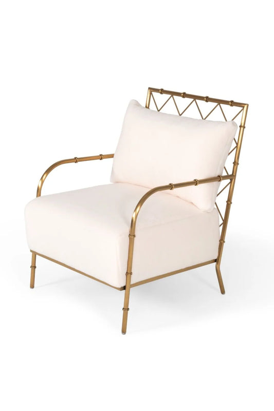 Luxury Velvet Padded Accent Lounge Chair Modern Italian Style for Villa
