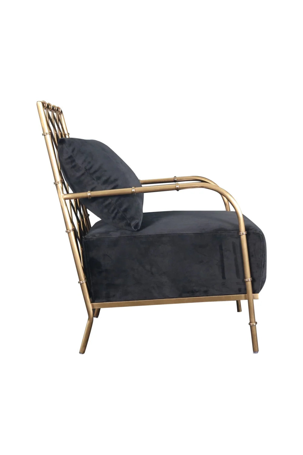 Luxury Velvet Padded Accent Lounge Chair Modern Italian Style for Villa