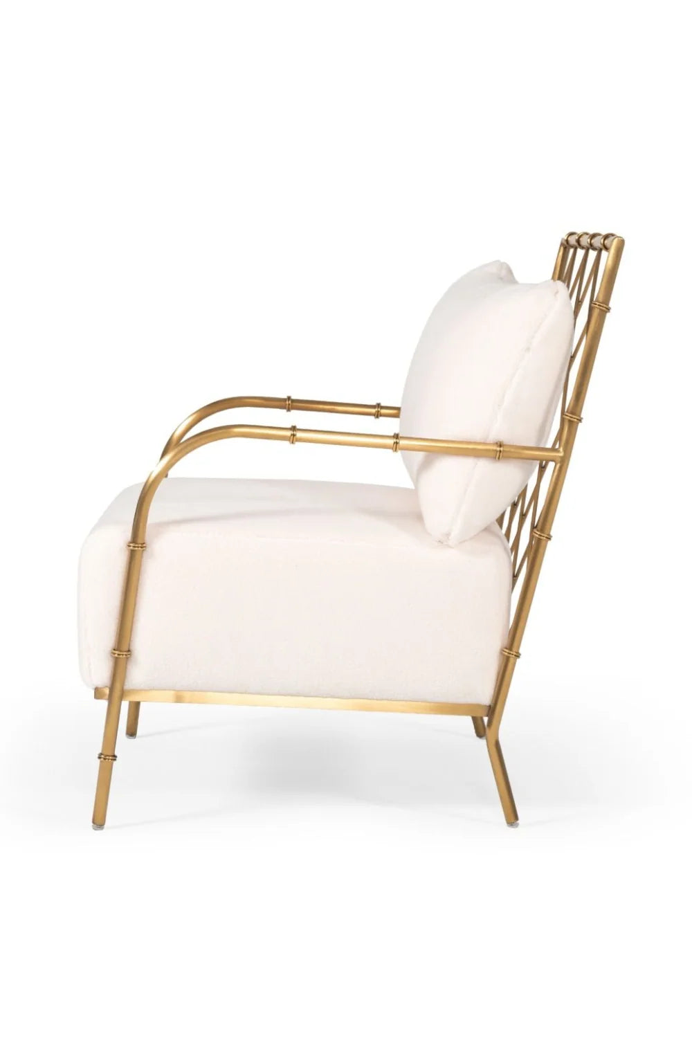 Luxury Velvet Padded Accent Lounge Chair Modern Italian Style for Villa