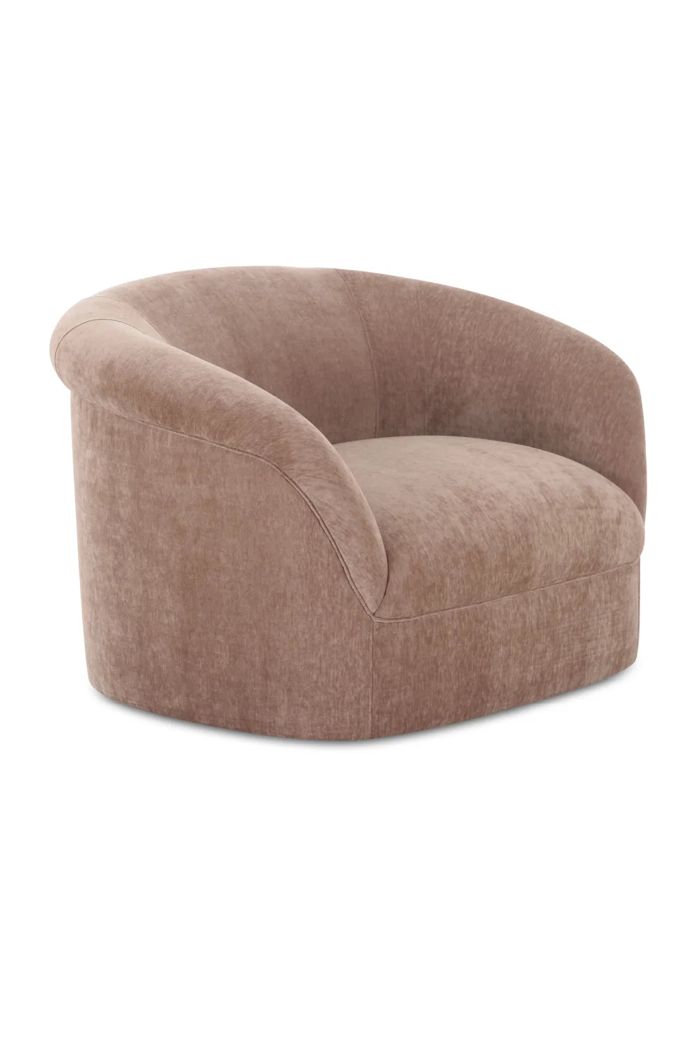 Luxury Velvet Rolled Arm Lounge Chair Modern Italian Style for Villa