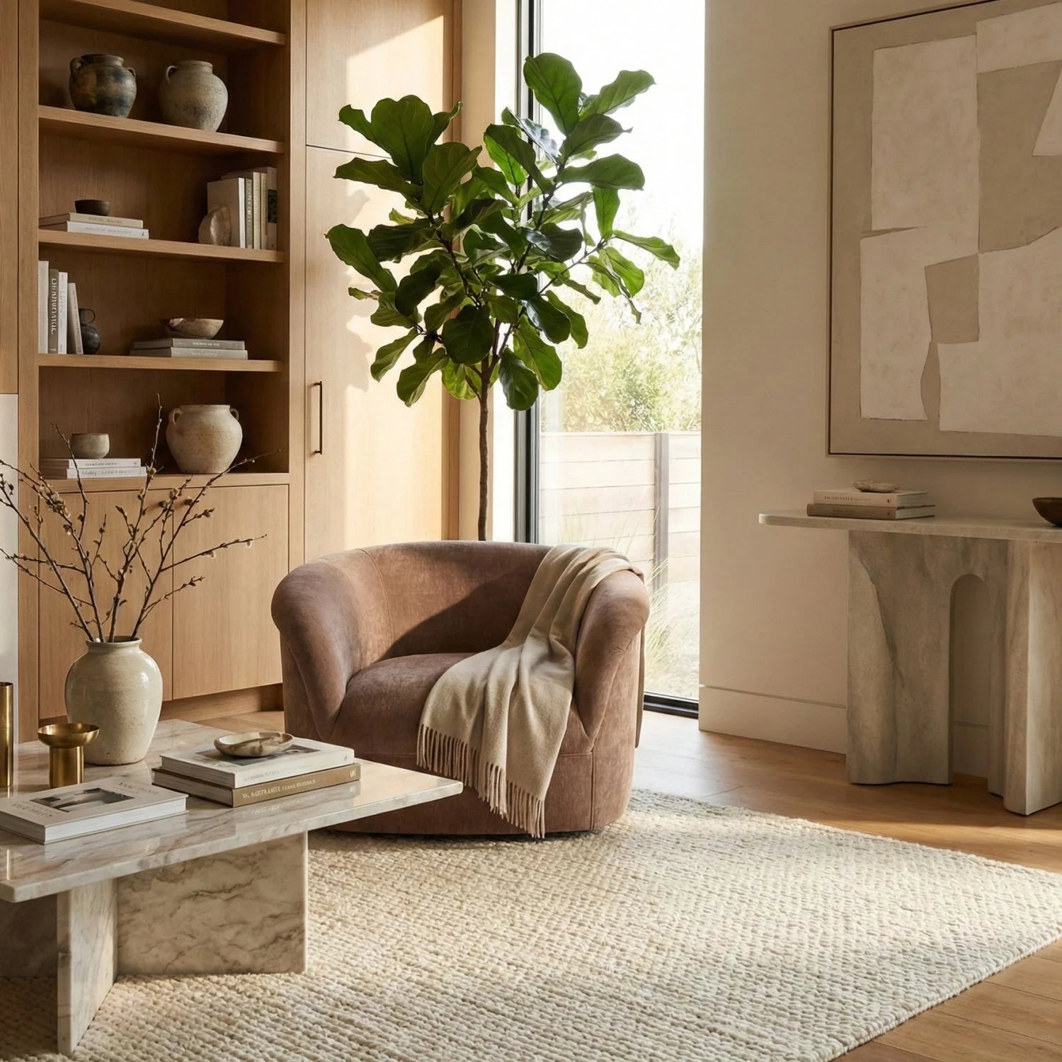 Luxury Velvet Rolled Arm Lounge Chair Modern Italian Style for Villa