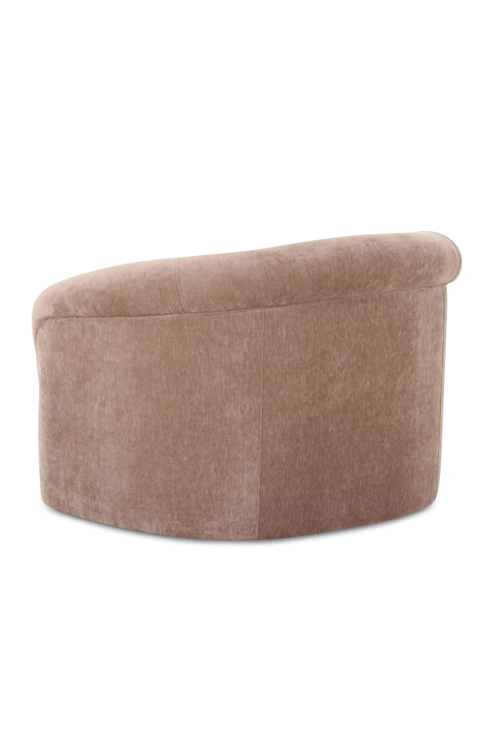 Luxury Velvet Rolled Arm Lounge Chair Modern Italian Style for Villa
