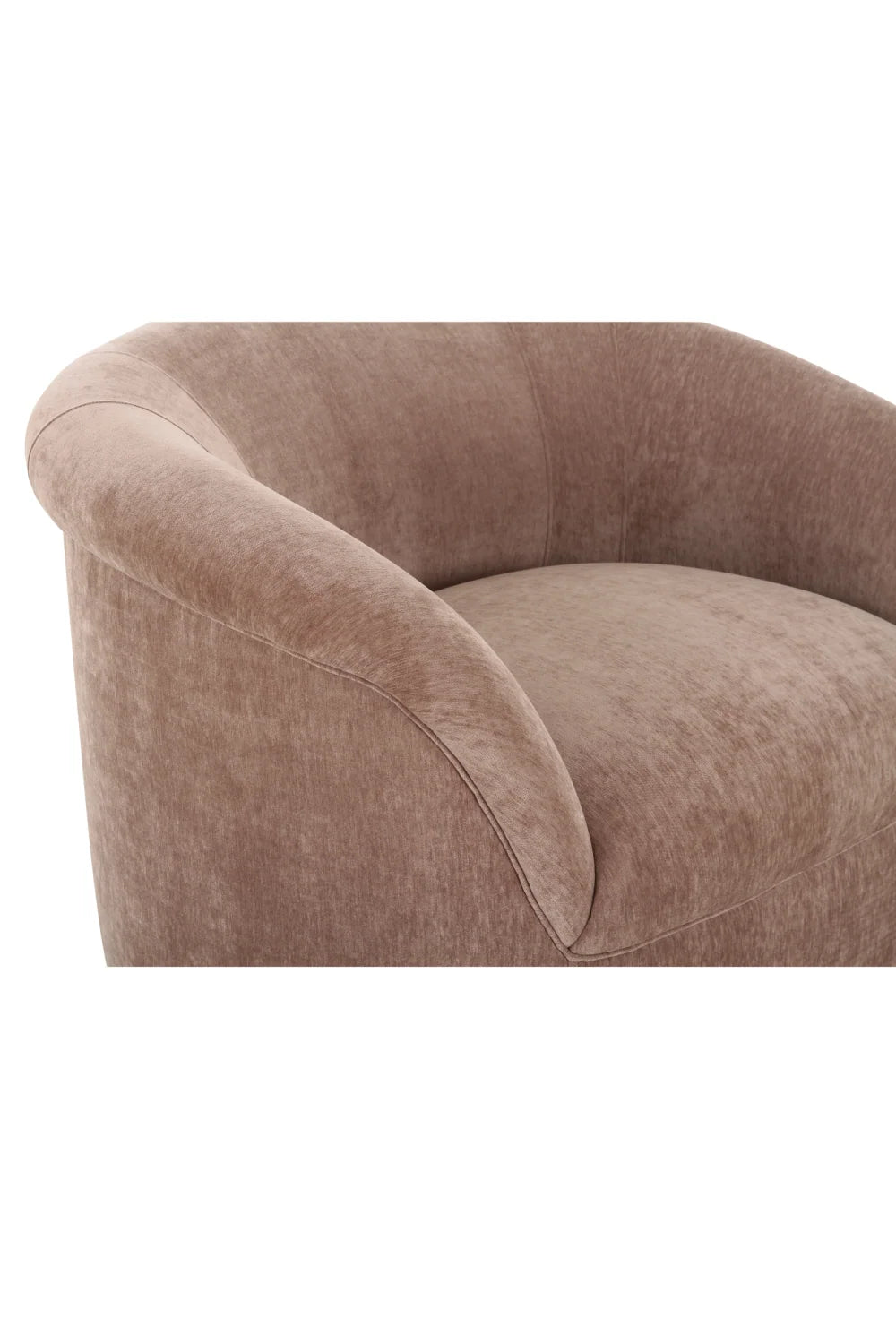 Luxury Velvet Rolled Arm Lounge Chair Modern Italian Style for Villa