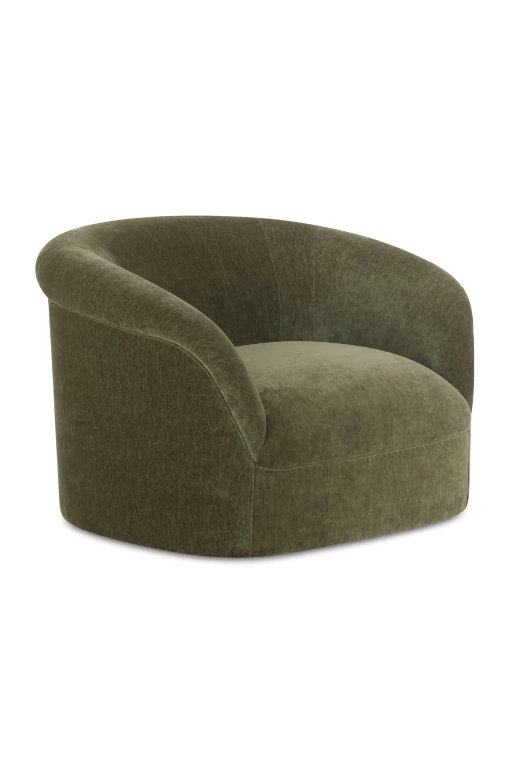 Luxury Velvet Rolled Arm Lounge Chair Modern Italian Style for Villa