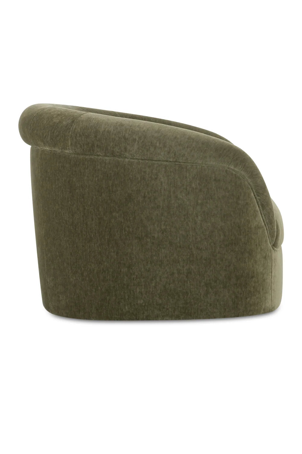 Luxury Velvet Rolled Arm Lounge Chair Modern Italian Style for Villa