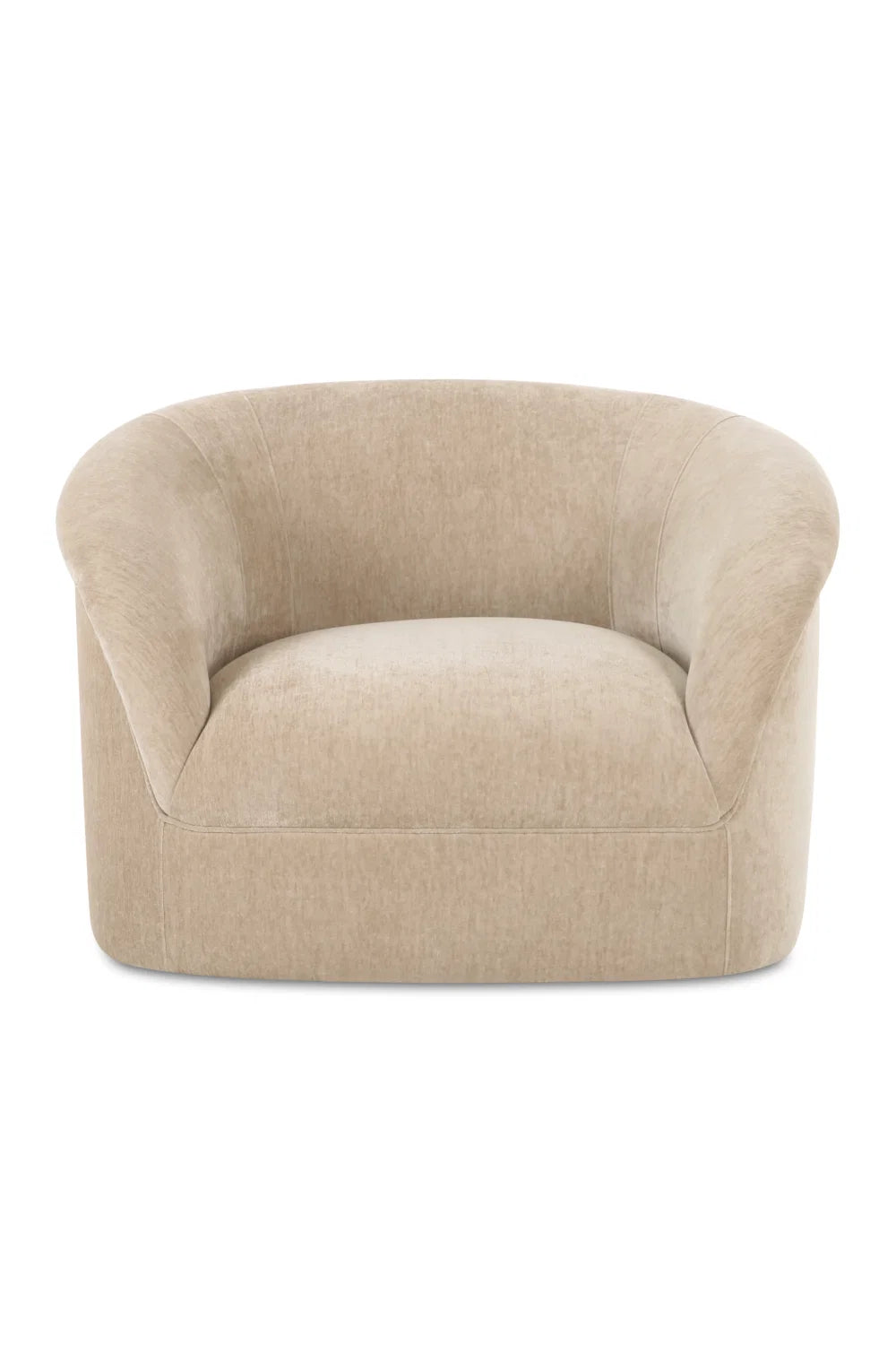 Luxury Velvet Rolled Arm Lounge Chair Modern Italian Style for Villa