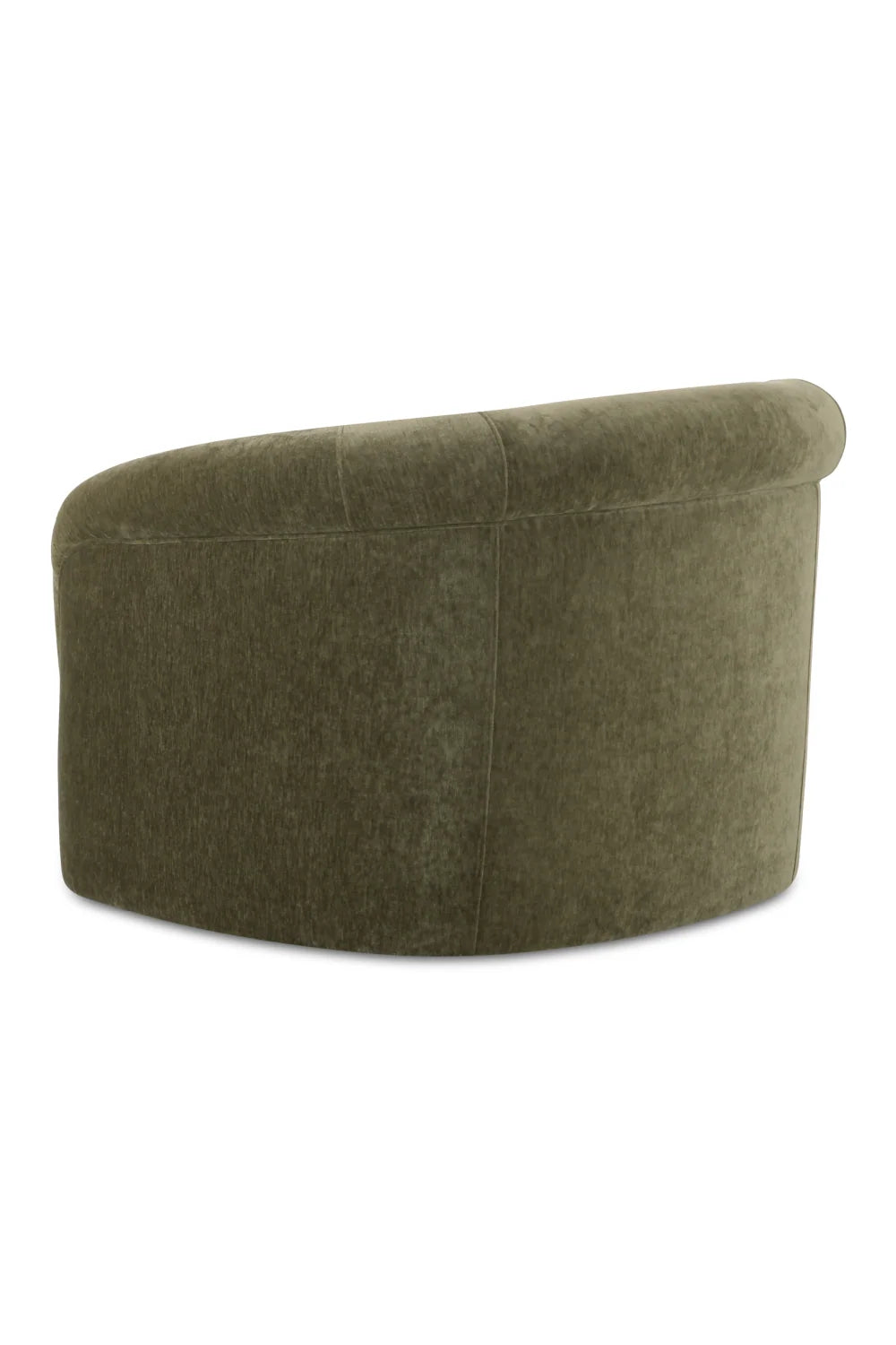 Luxury Velvet Rolled Arm Lounge Chair Modern Italian Style for Villa