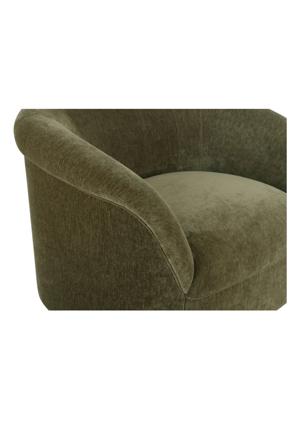 Luxury Velvet Rolled Arm Lounge Chair Modern Italian Style for Villa